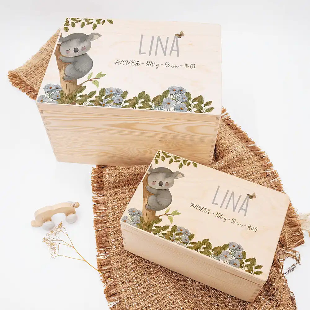Boîte à souvenirs bébé personnalisée – Koala