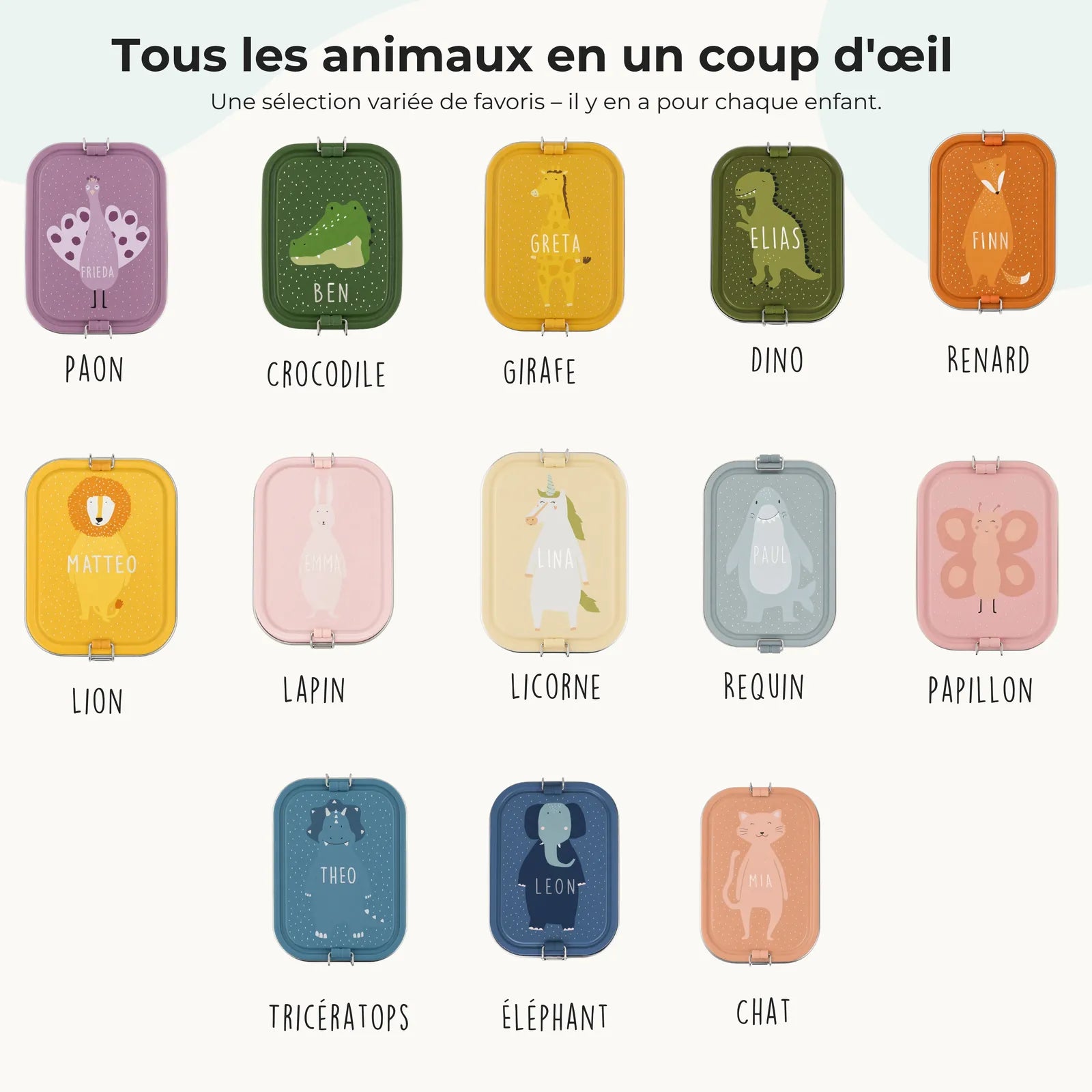 Boîte à goûter Lion avec séparateur, fermeture à clips à joint silicone — Kidsmood