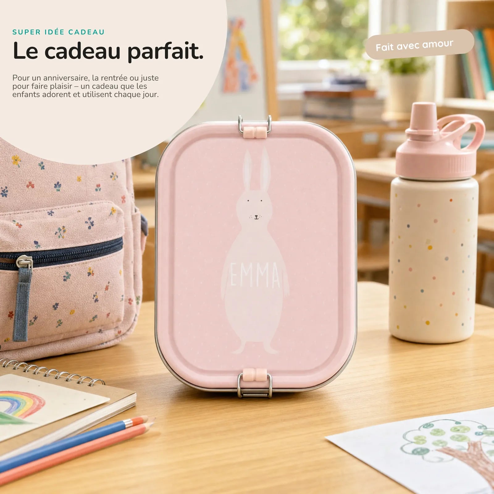 Boîte à goûter Lapin pour la crèche et l'école — Kidsmood