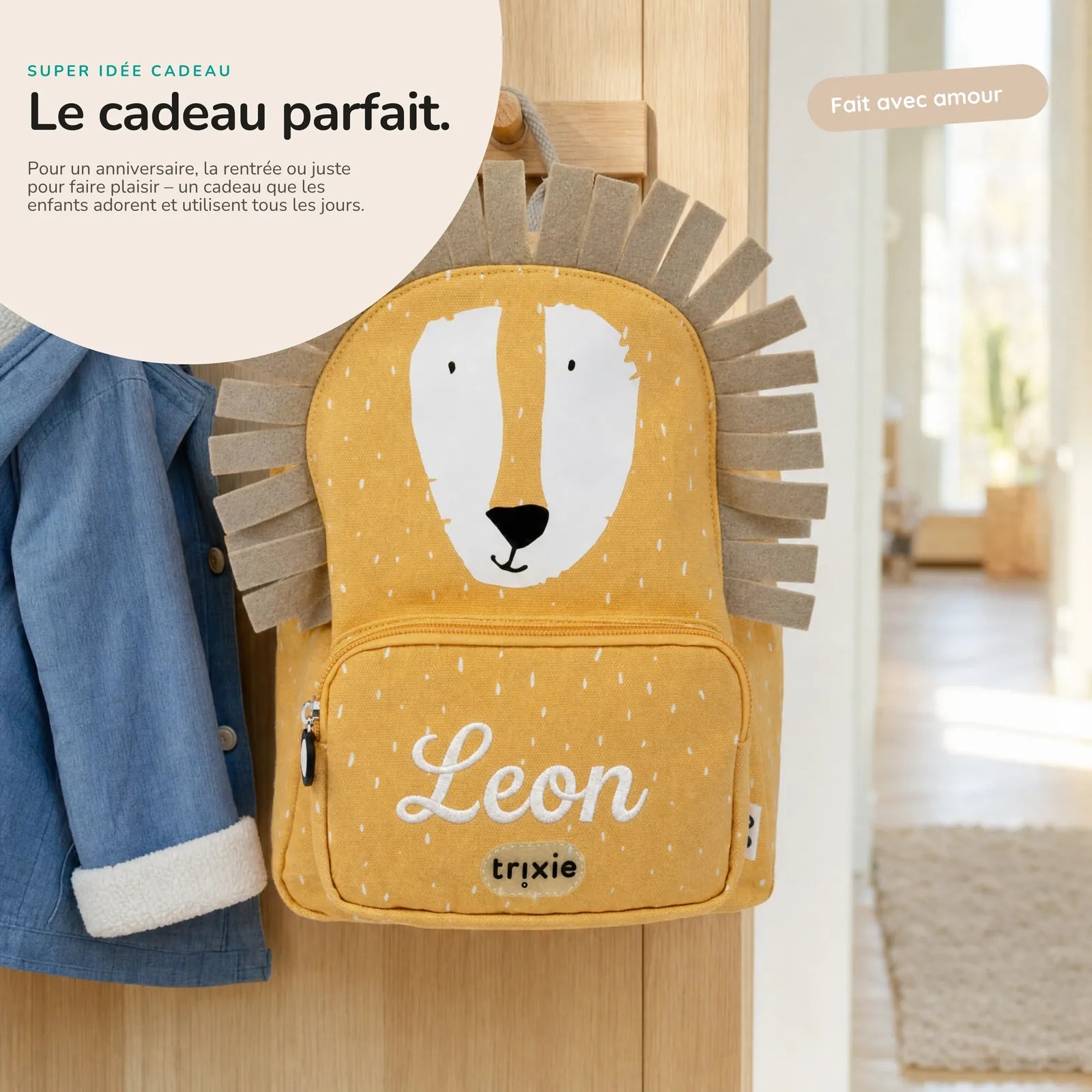 Sac à dos Lion Trixie en deux tailles (5,25 L et 7,5 L) — Kidsmood