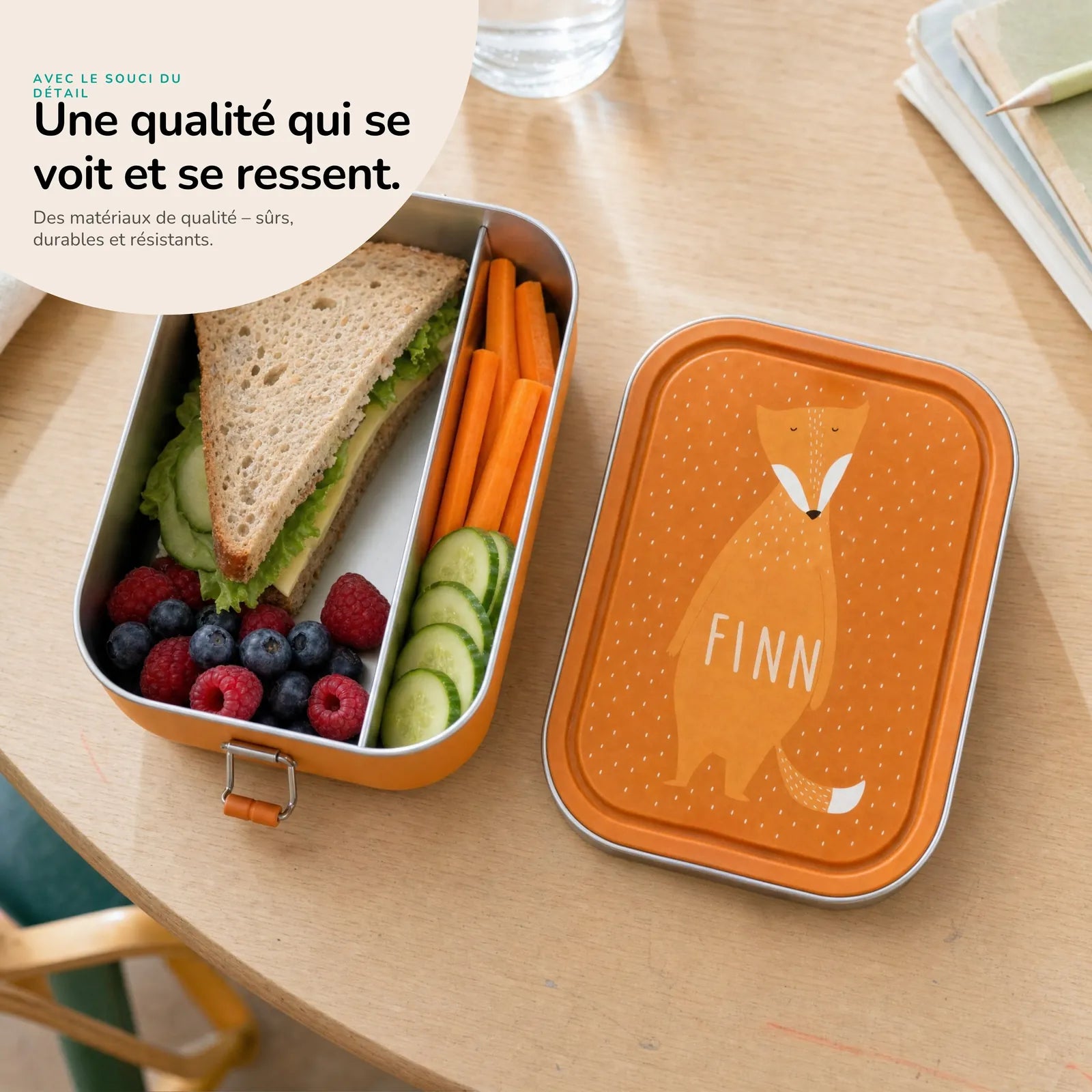 Boîte à goûter enfant Renard personnalisée — Kidsmood