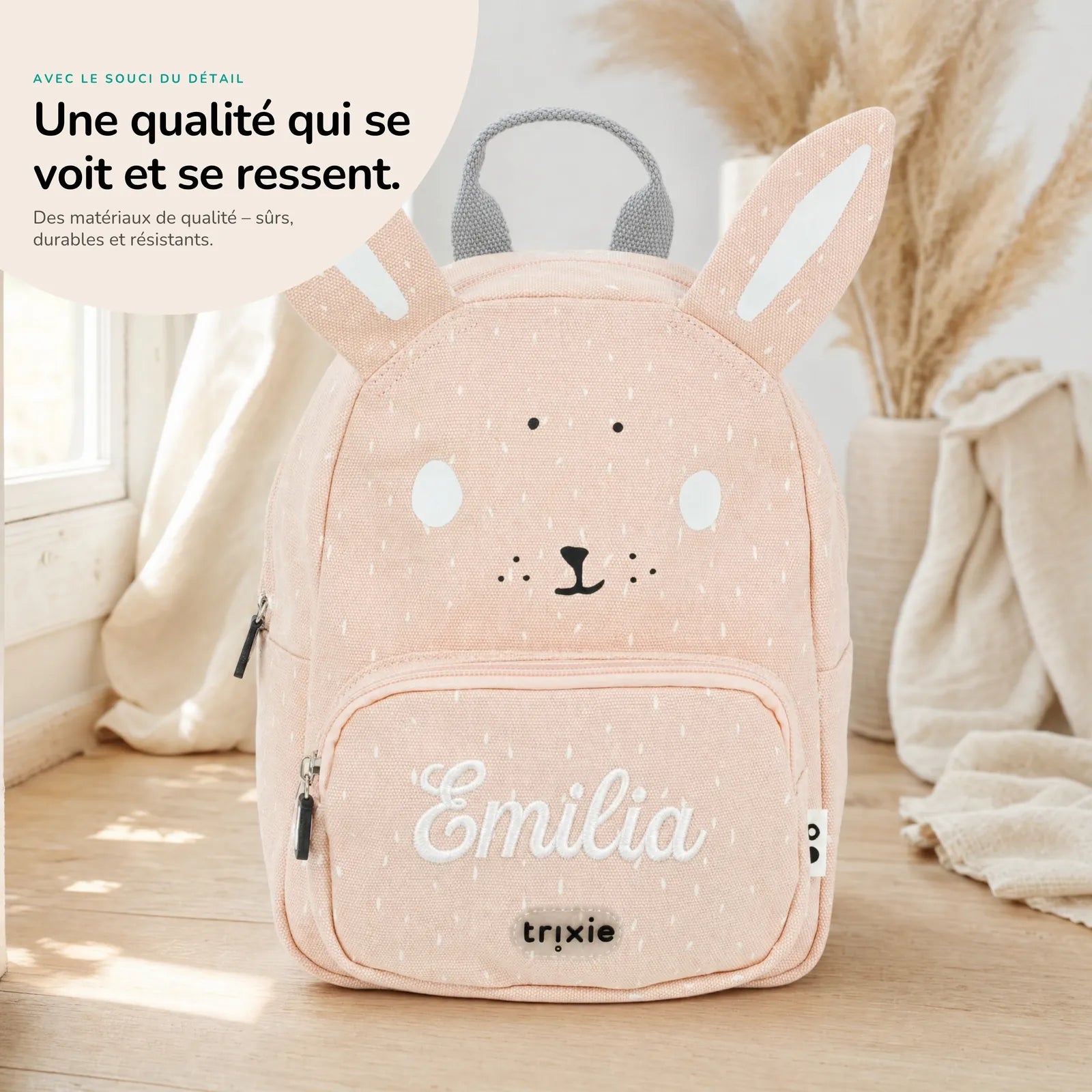 Sac à dos crèche Lapin personnalisé, matières durables — Kidsmood