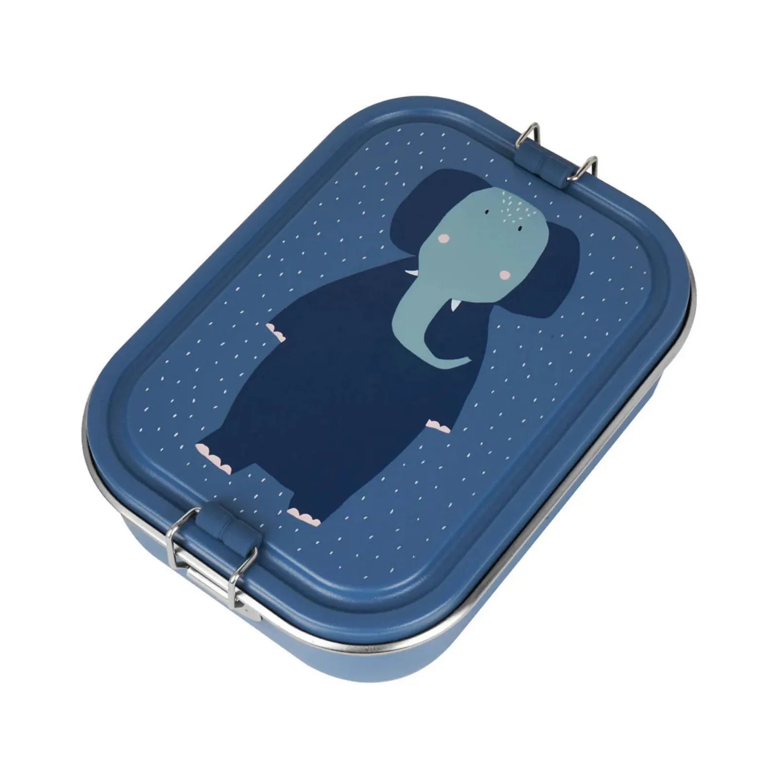 Boîte à goûter Éléphant avec séparateur, fermeture à clips à joint silicone — Kidsmood