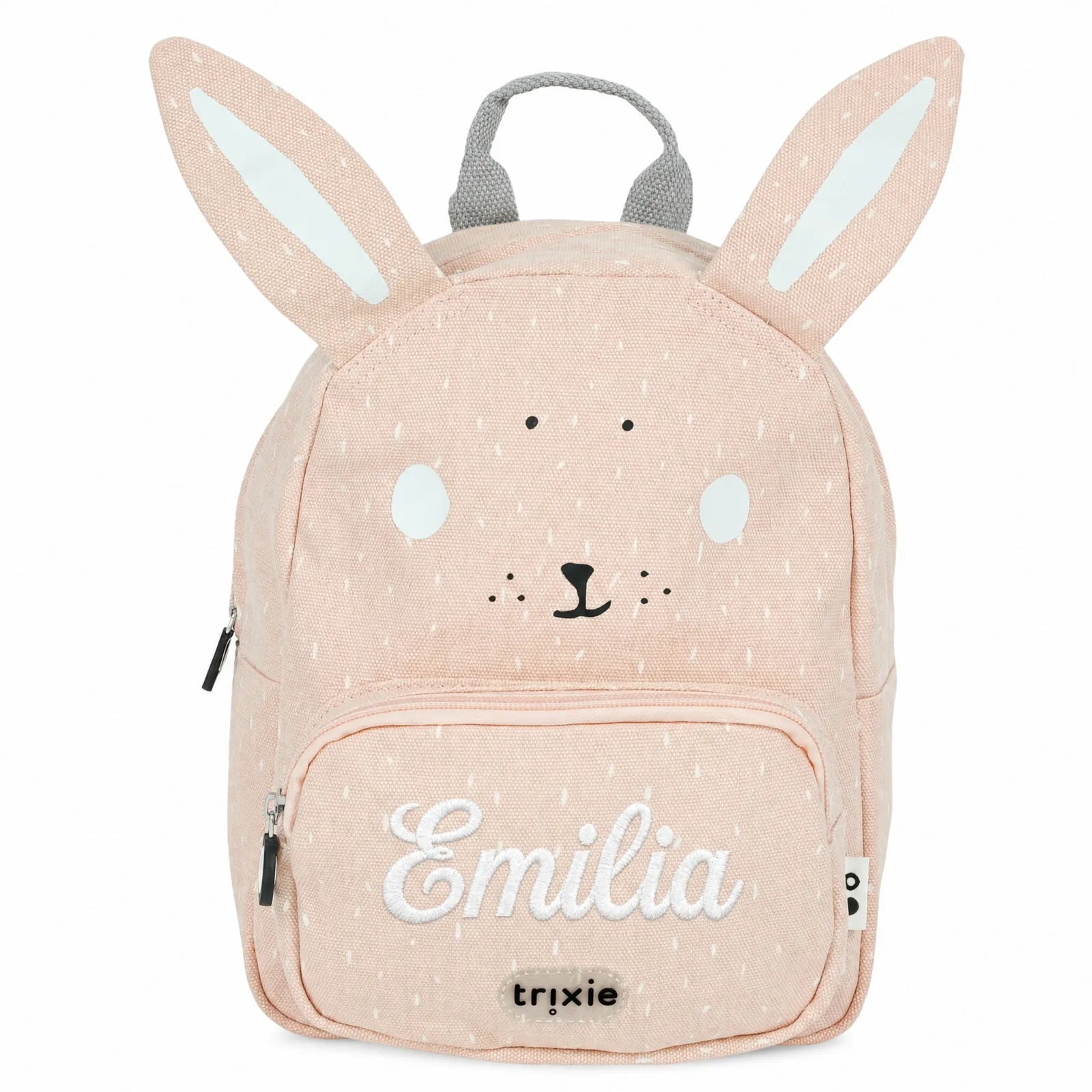 Sac à dos Lapin, poche avant avec prénom brodé — Kidsmood