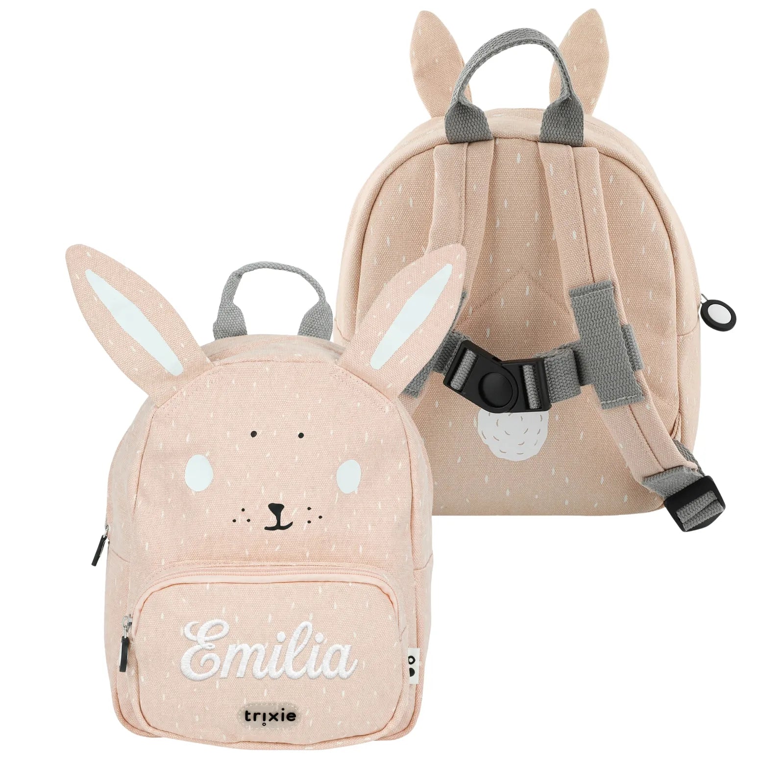 Sac à dos maternelle Trixie Lapin personnalisé, prénom brodé — Kidsmood