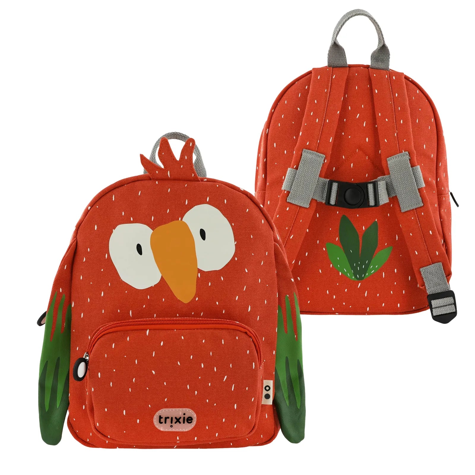 Sac à dos maternelle Trixie Perroquet personnalisé, prénom brodé — Kidsmood