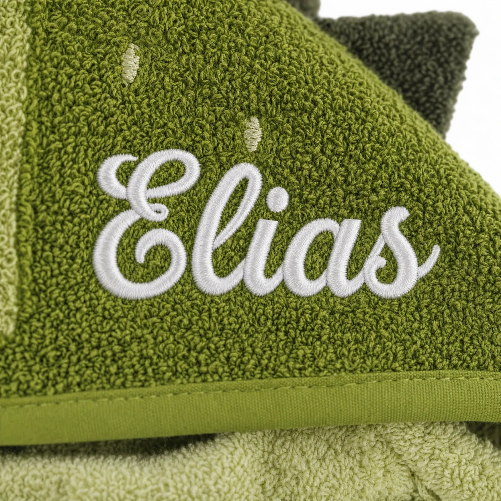 Cape de bain bébé Trixie Dino personnalisée, prénom brodé — Kidsmood