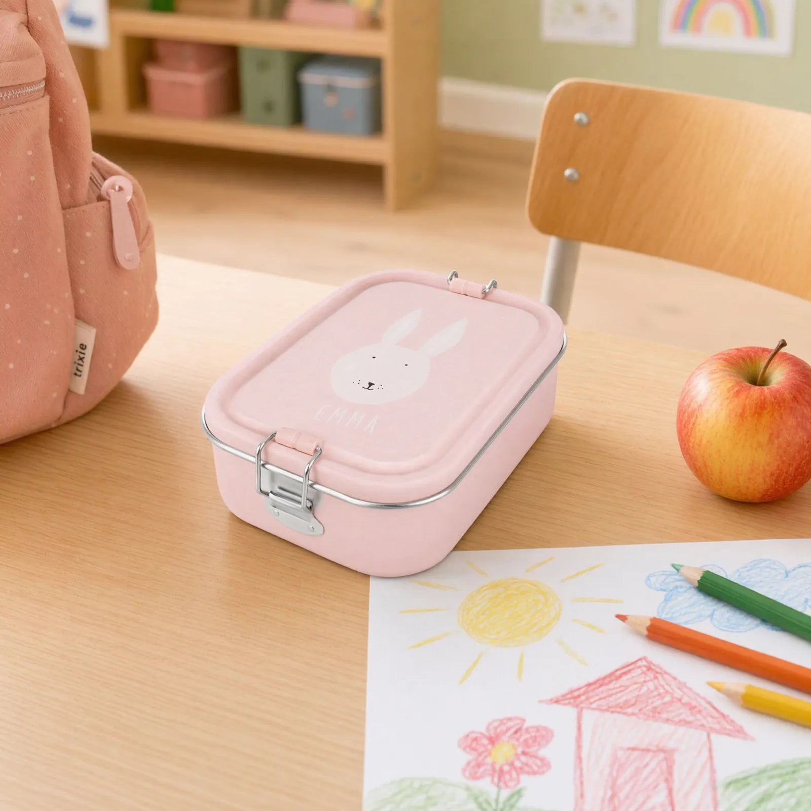 Lunch box inox enfant Lapin personnalisée — Kidsmood