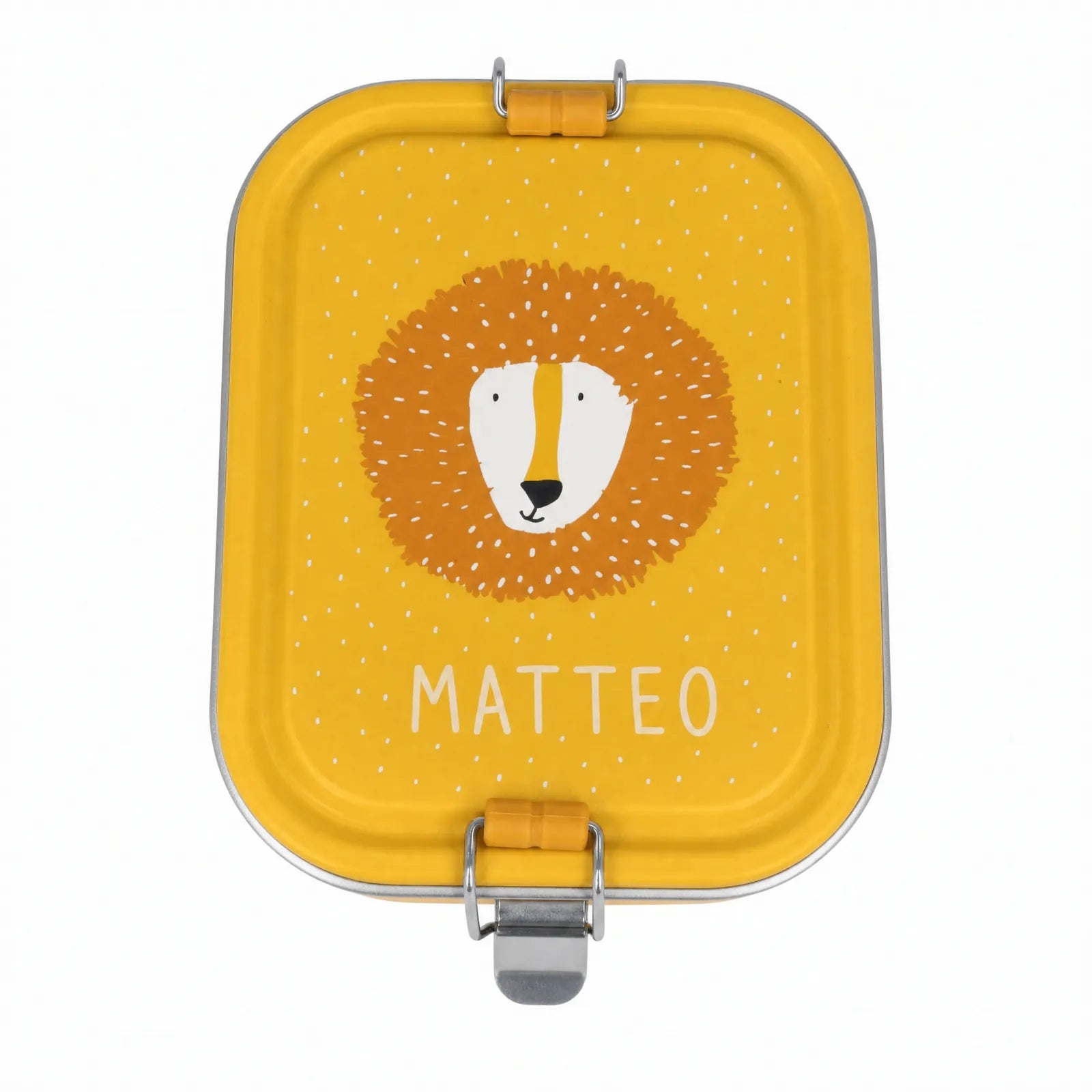 Boîte à goûter inox Lion pour les snacks — Kidsmood