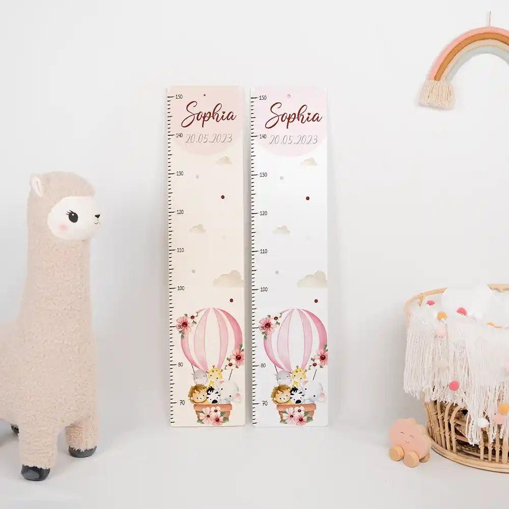 Toise enfant personnalisée – Montgolfière