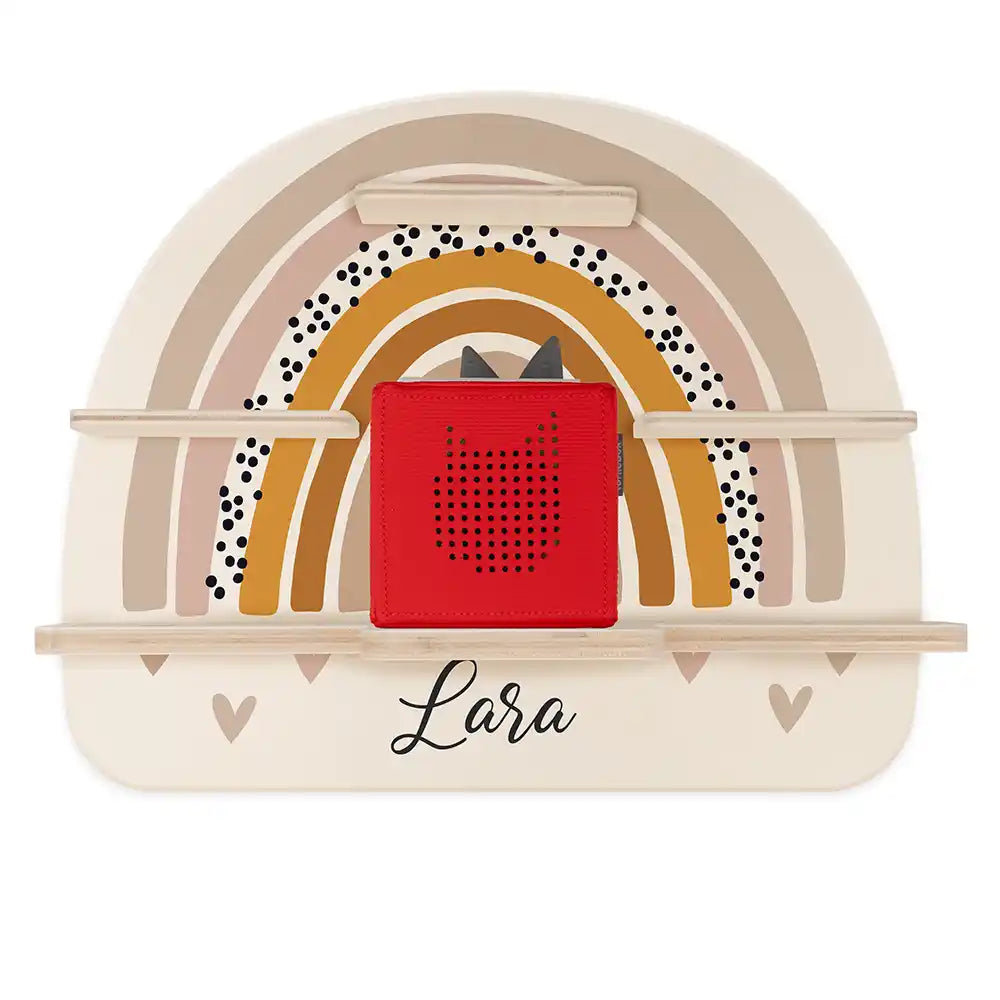 Étagère Toniebox personnalisée Arc-en-ciel 4 – étagère seule avec Toniebox 1, sans figurines