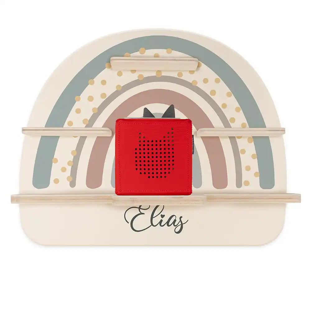 Étagère Toniebox personnalisée Arc-en-ciel 5 – étagère seule avec Toniebox 1, sans figurines