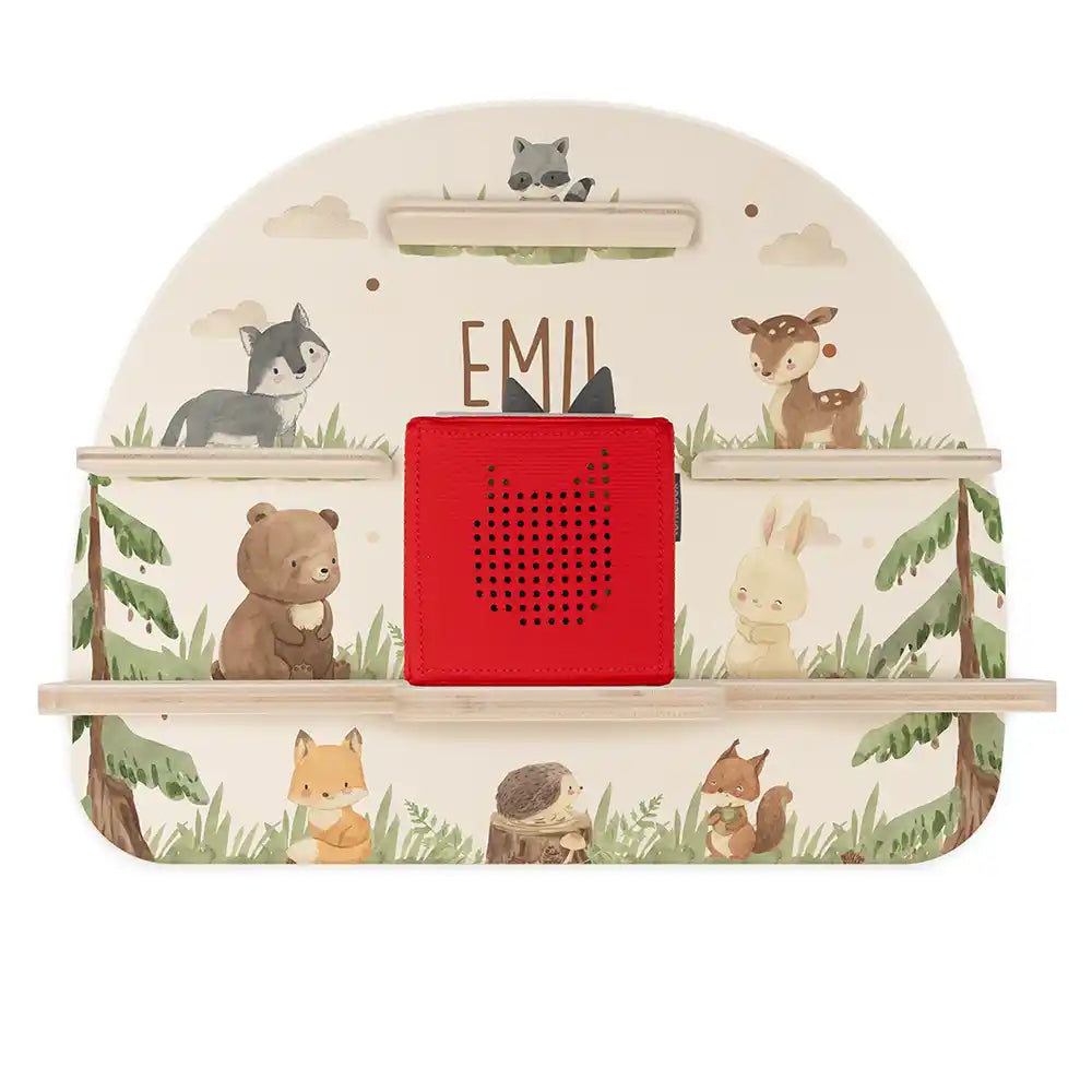 Étagère Toniebox personnalisée Animaux de la forêt – étagère seule avec Toniebox 1, sans figurines