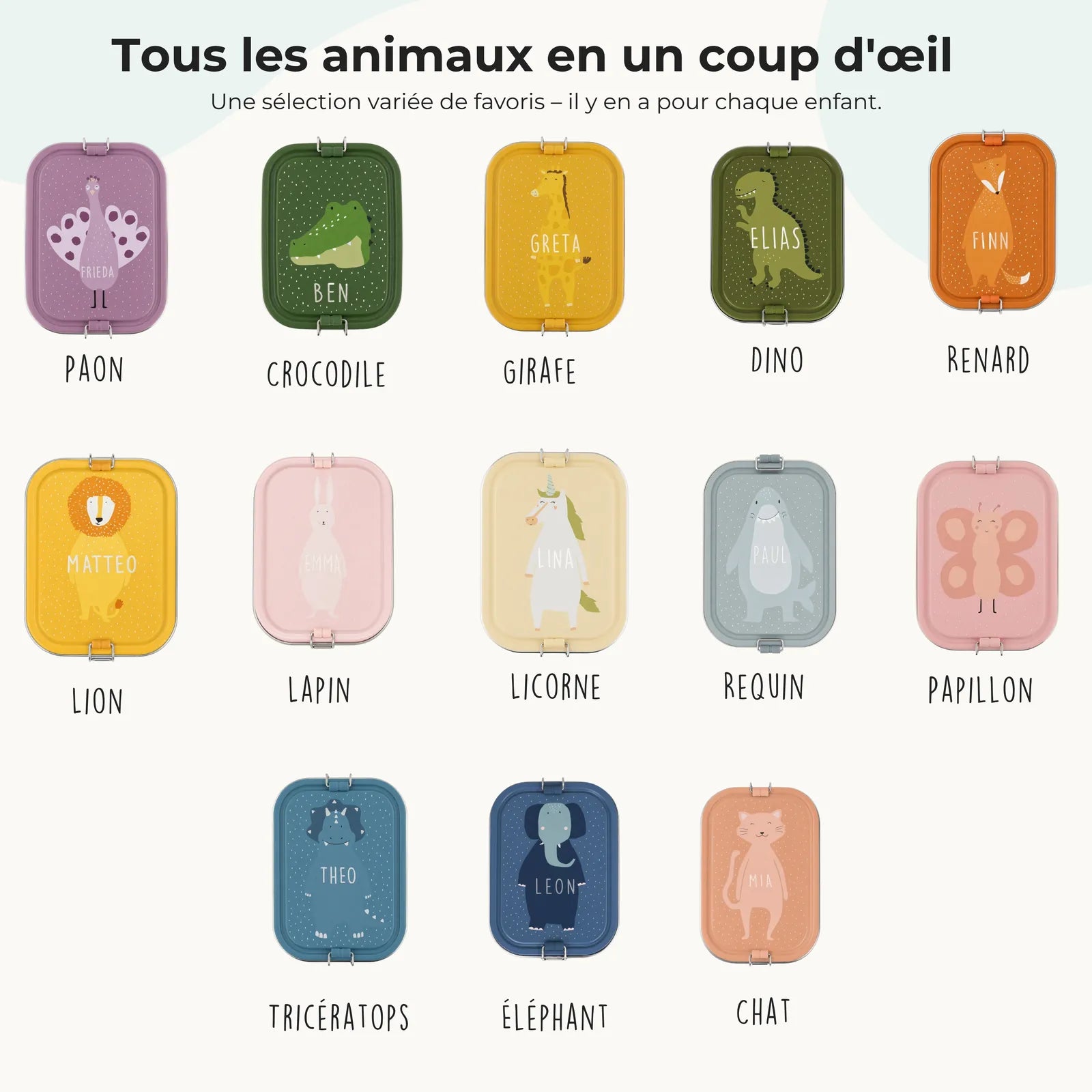 Boîte à goûter Chat avec séparateur, fermeture à clips à joint silicone — Kidsmood