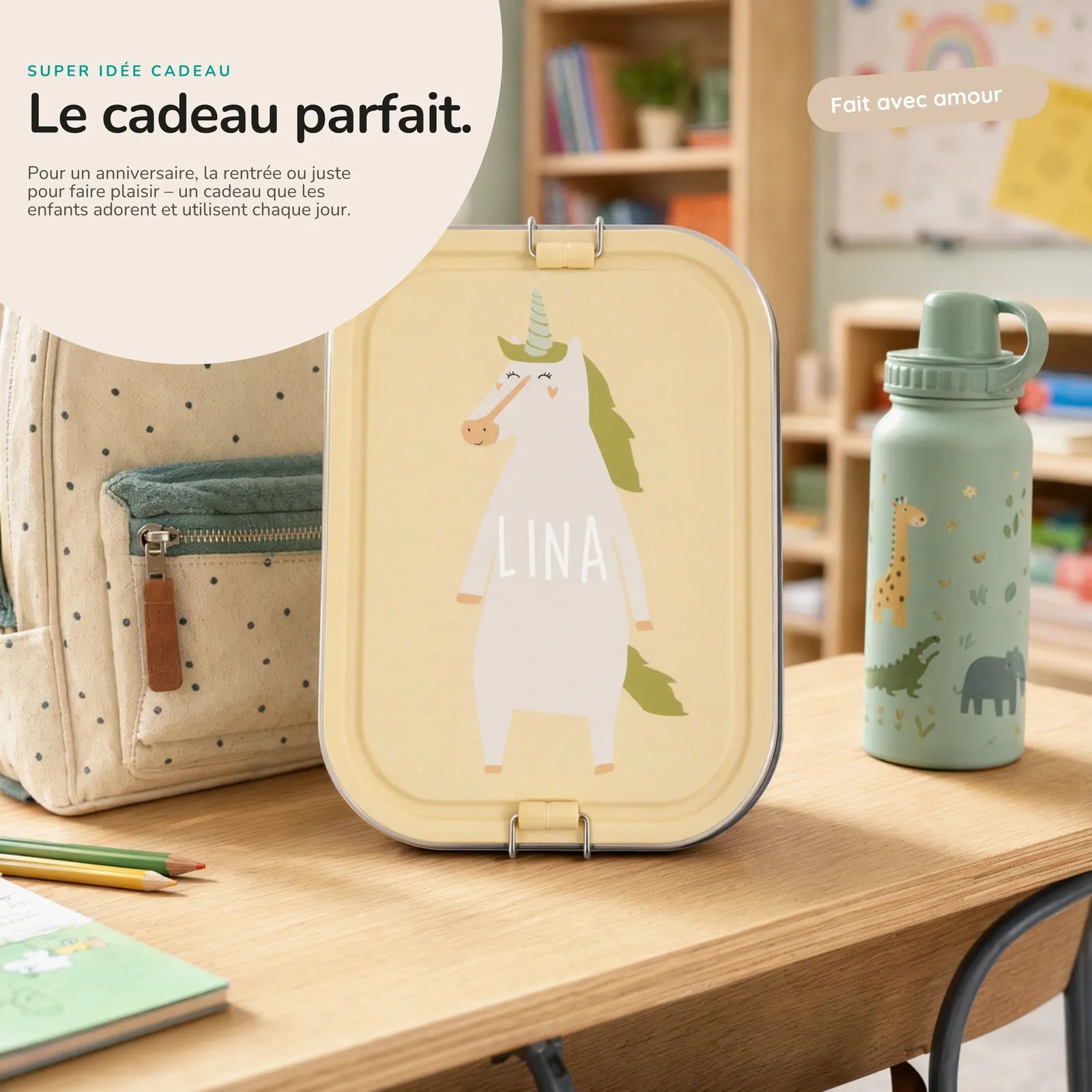 Boîte à goûter Licorne pour la crèche et l'école — Kidsmood