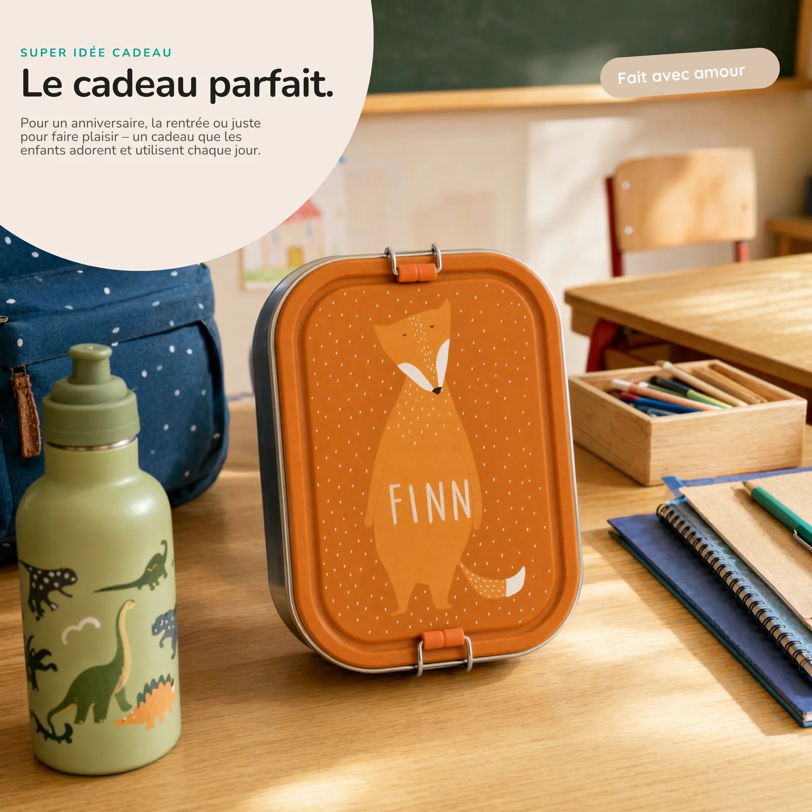 Boîte à goûter Renard pour la crèche et l'école — Kidsmood