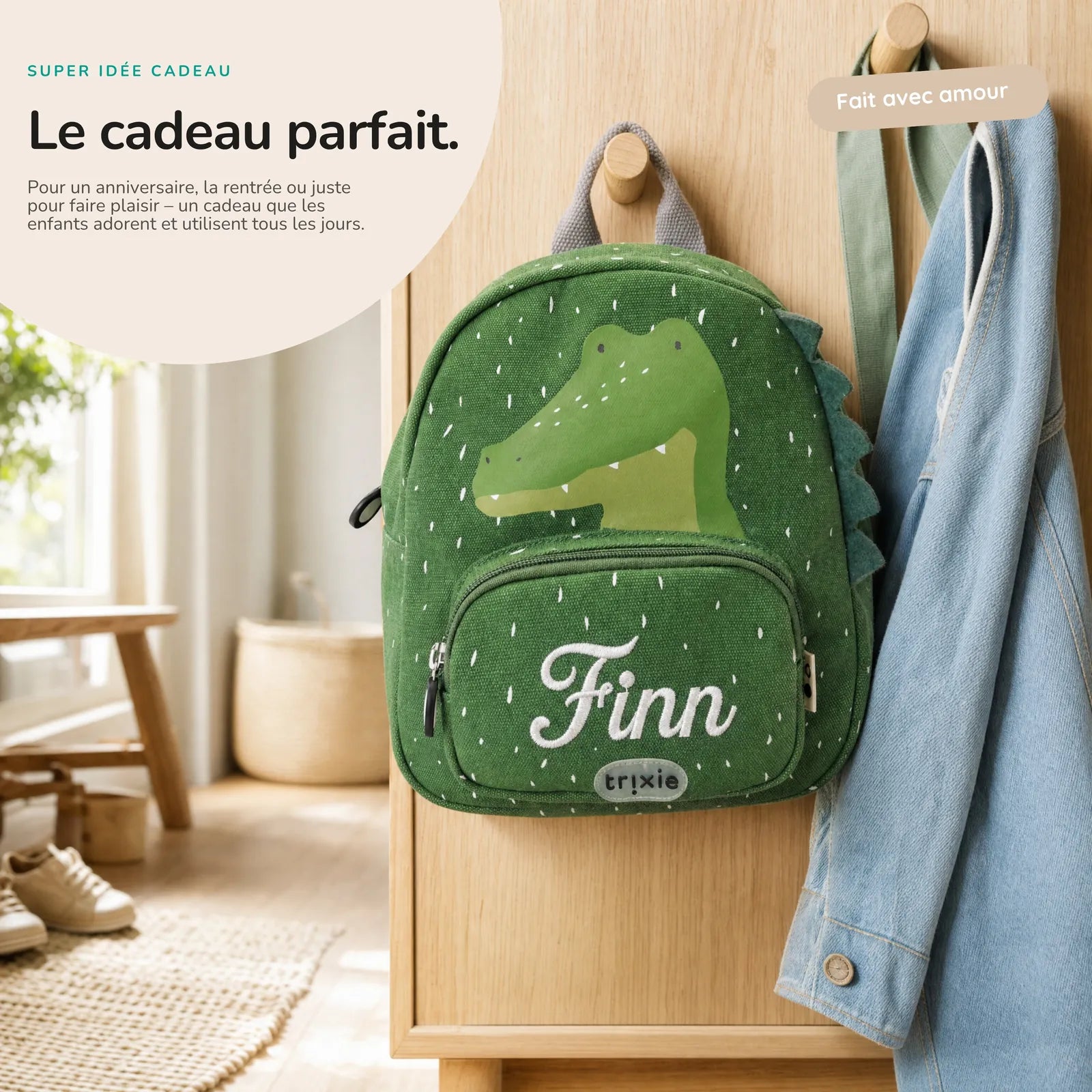 Sac à dos Crocodile Trixie en deux tailles (5,25 L et 7,5 L) — Kidsmood
