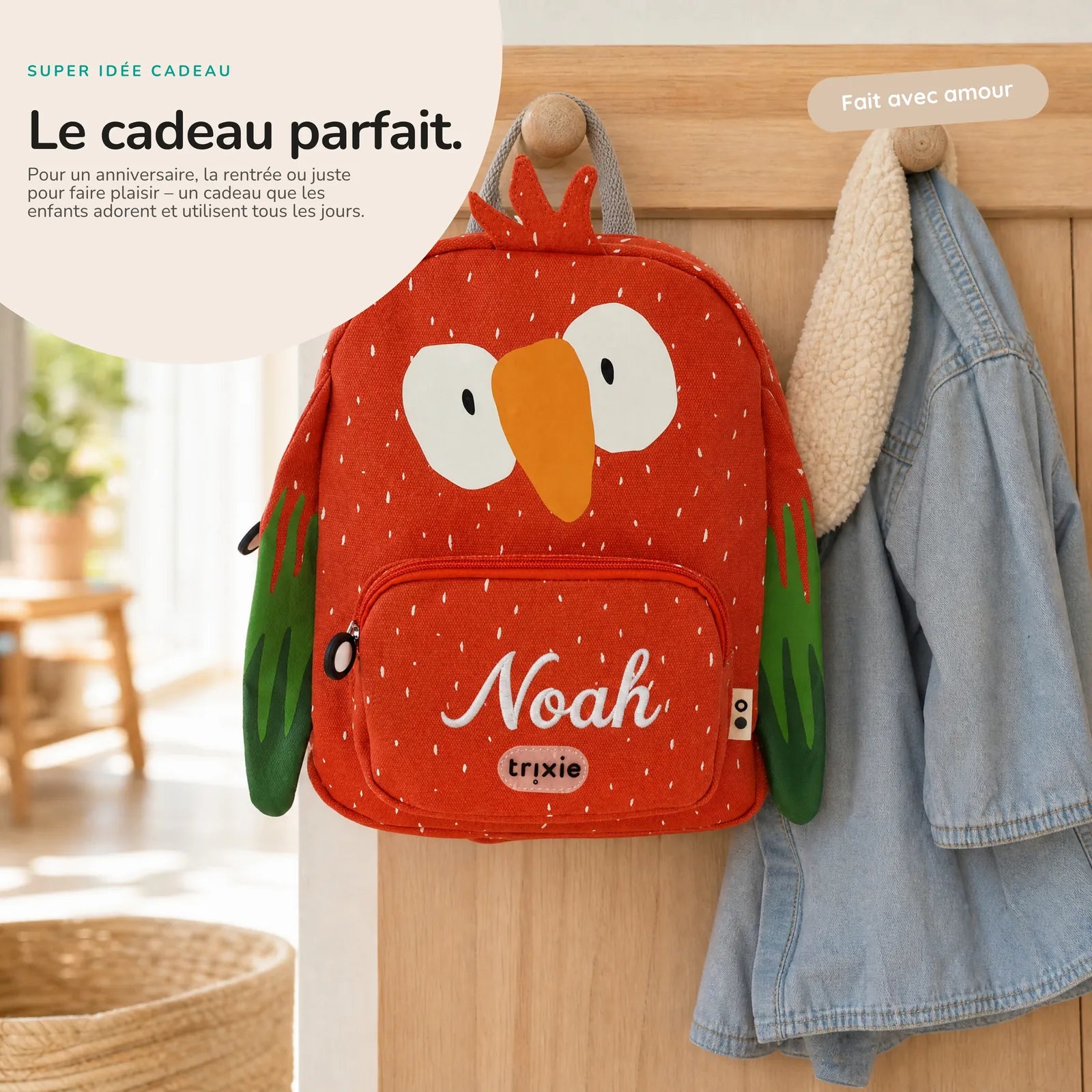 Sac à dos Perroquet Trixie en deux tailles (5,25 L et 7,5 L) — Kidsmood