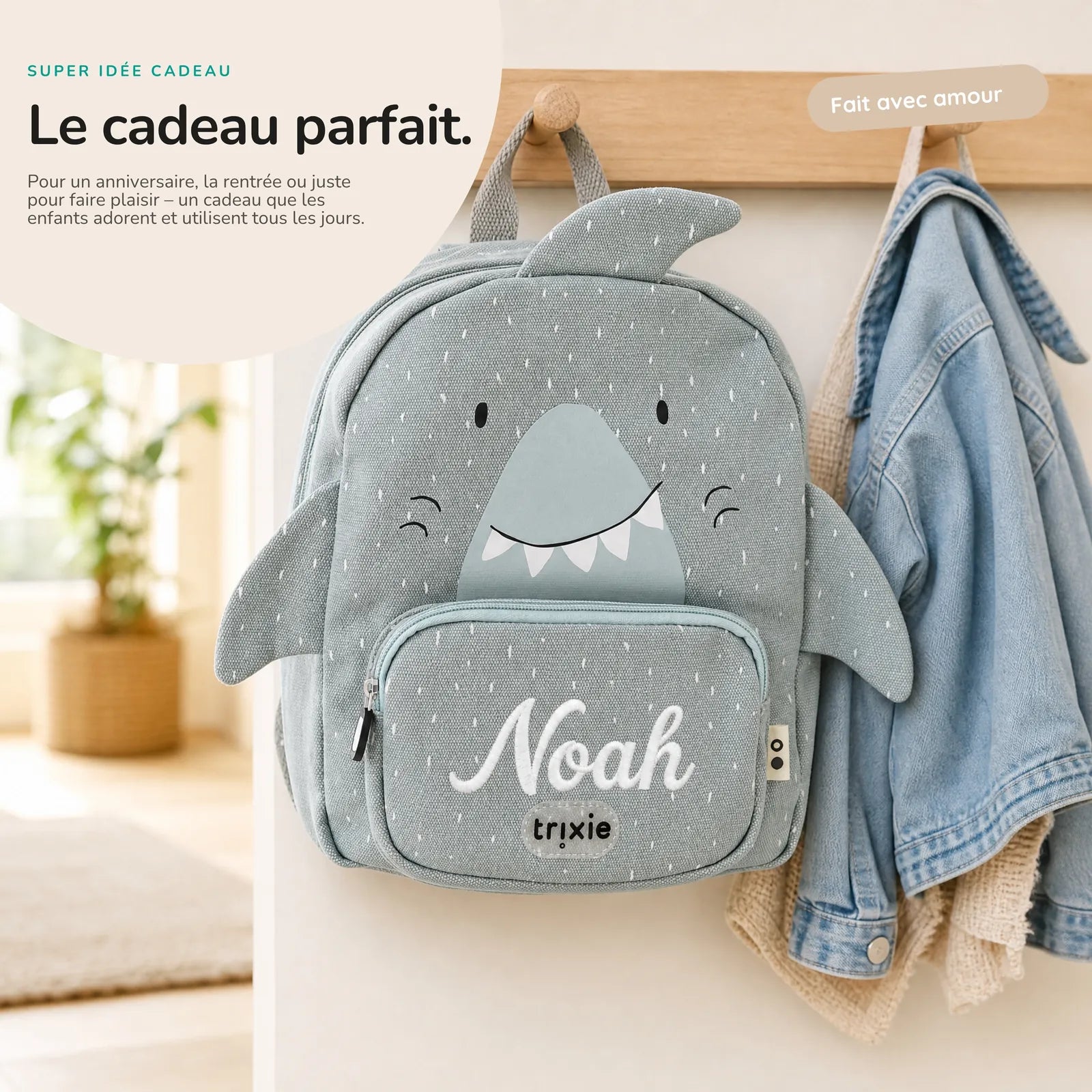 Sac à dos Requin Trixie en deux tailles (5,25 L et 7,5 L) — Kidsmood