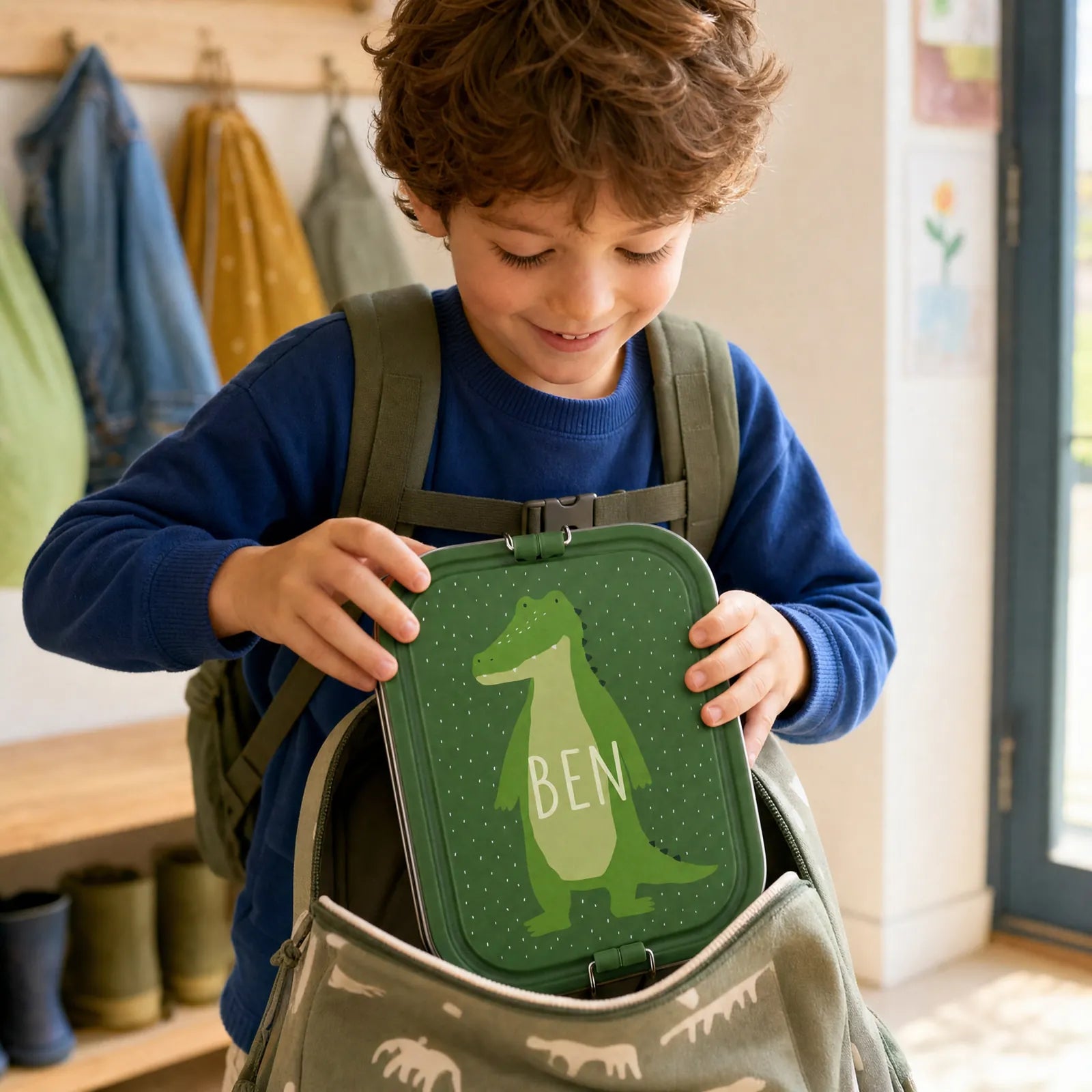 Lunch box inox enfant Crocodile personnalisée — Kidsmood