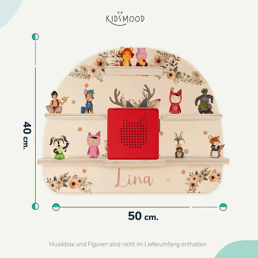 Étagère Toniebox personnalisée Faon – dimensions 50 x 40 cm