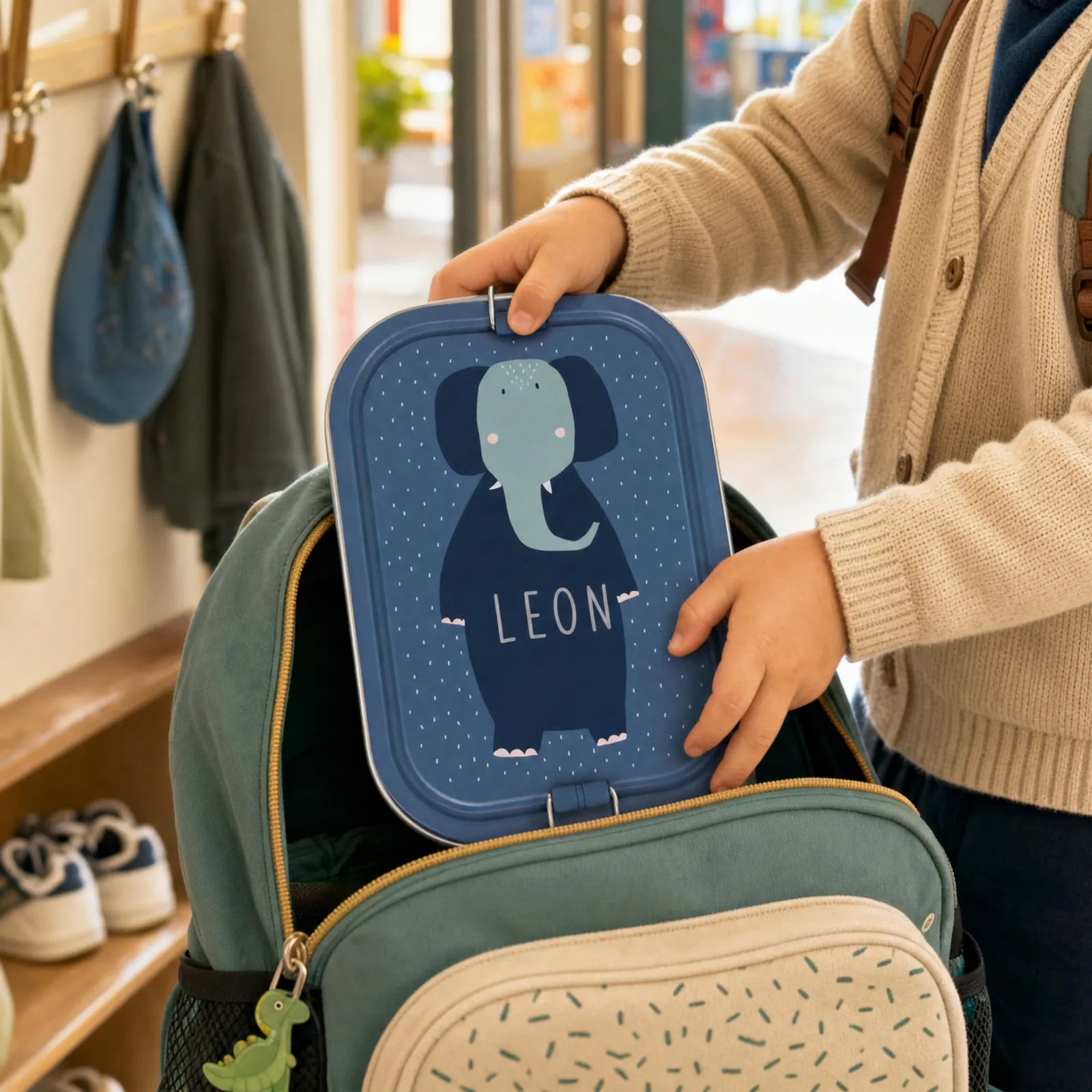 Lunch box inox enfant Éléphant personnalisée — Kidsmood