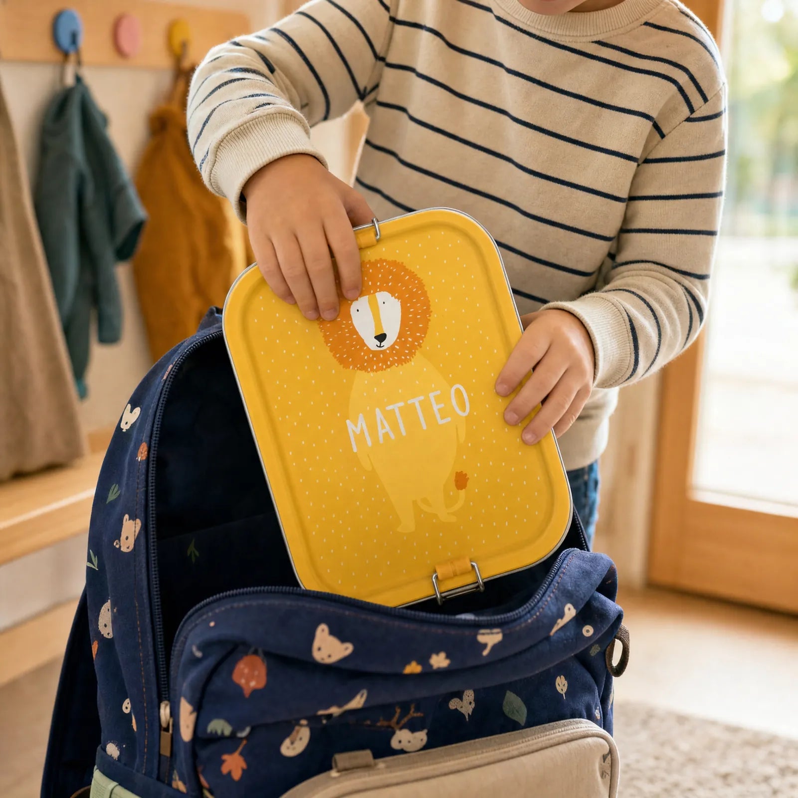 Lunch box inox enfant Lion personnalisée — Kidsmood