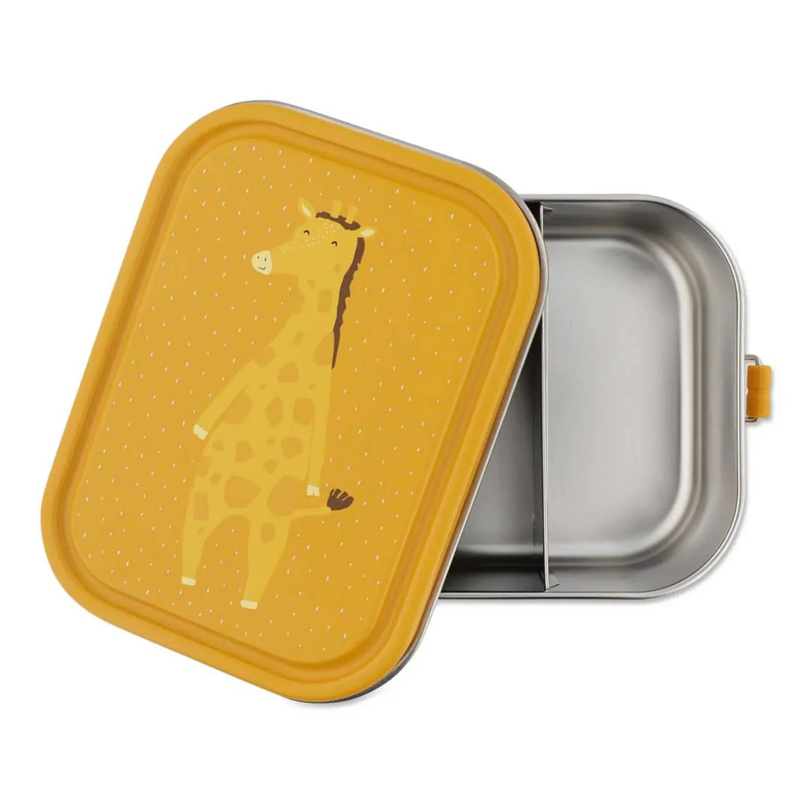 Boîte à goûter Girafe avec séparateur, fermeture à clips à joint silicone — Kidsmood