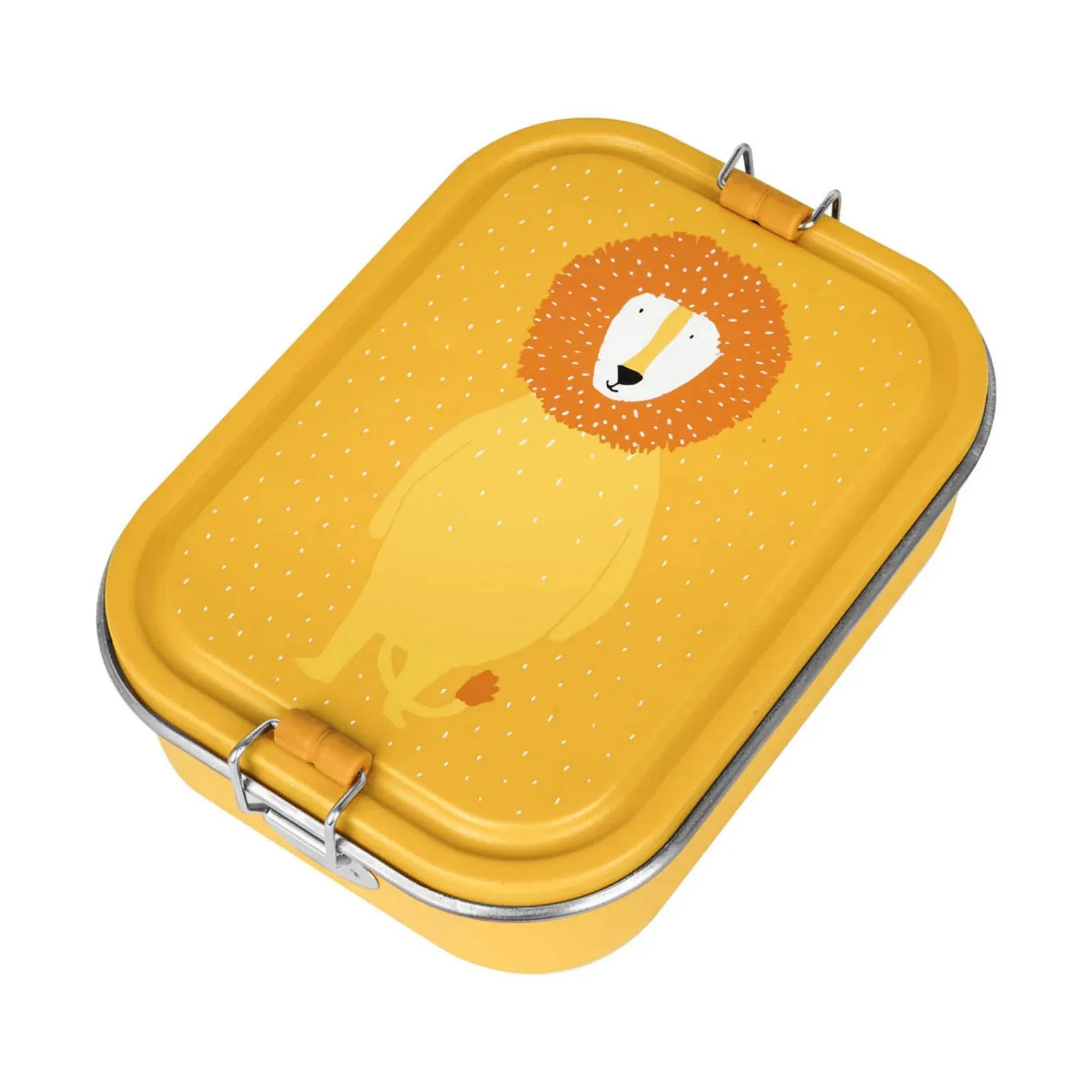 Boîte à goûter Lion avec séparateur, fermeture à clips à joint silicone — Kidsmood