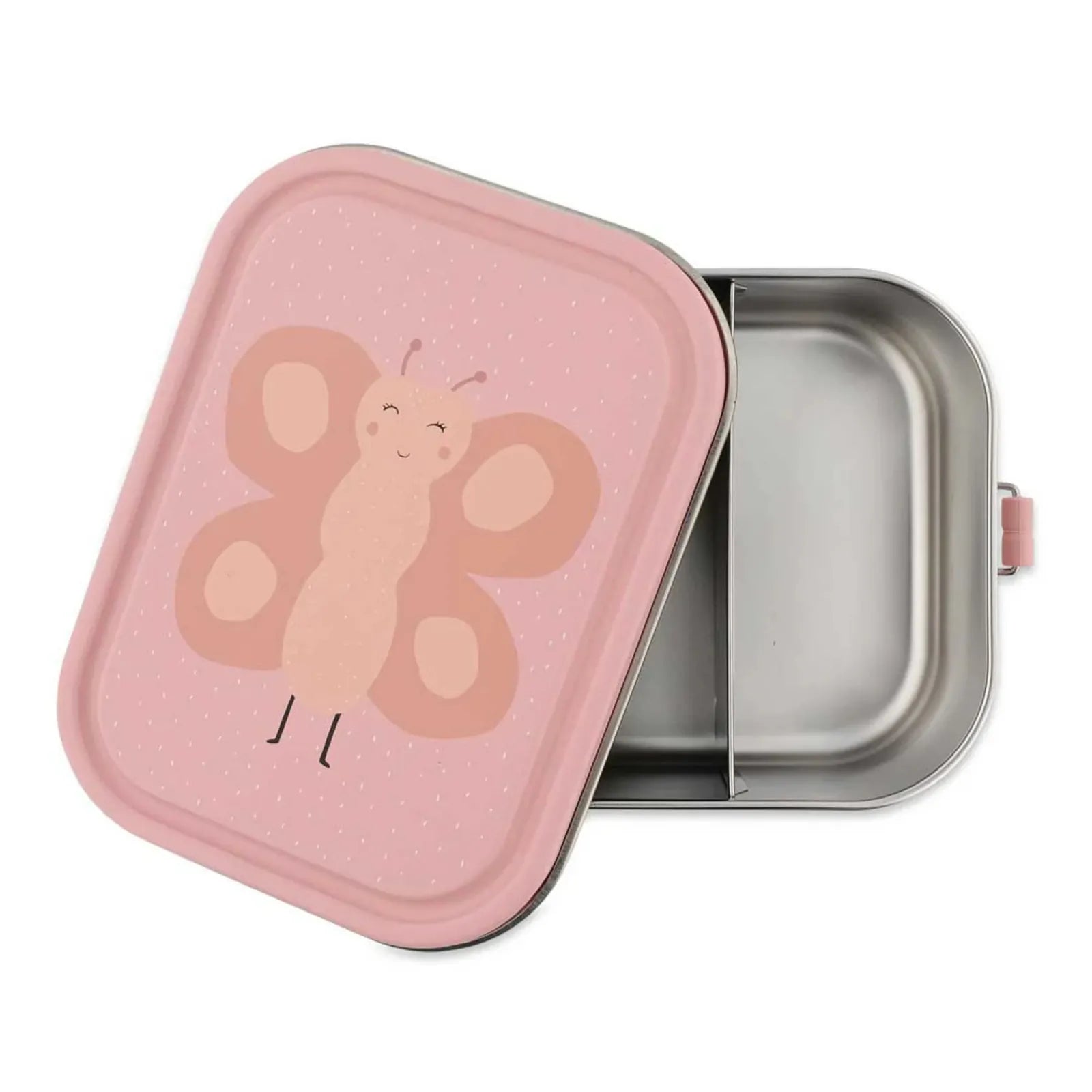 Boîte à goûter Papillon avec séparateur, fermeture à clips à joint silicone — Kidsmood