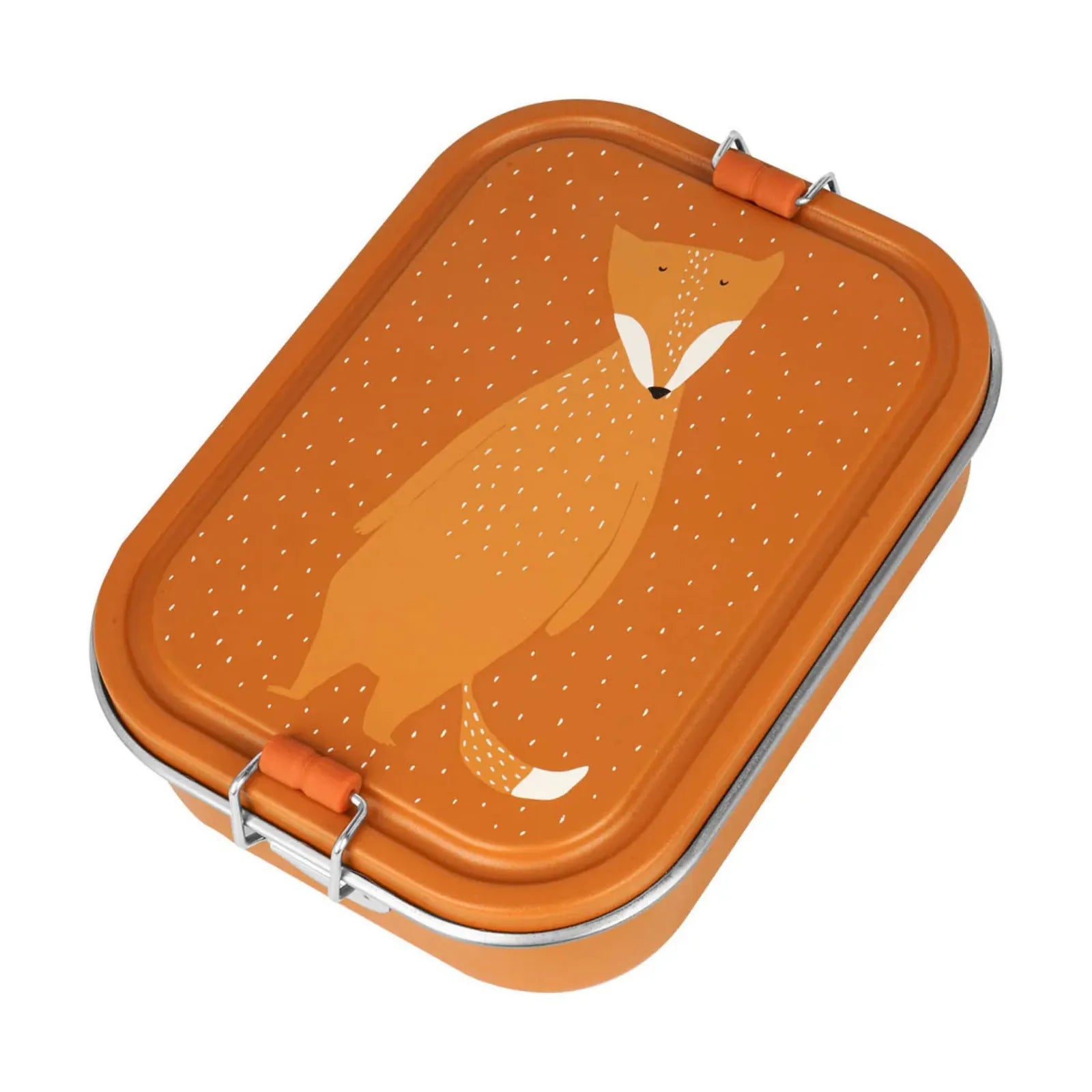 Boîte à goûter Renard avec séparateur, fermeture à clips à joint silicone — Kidsmood