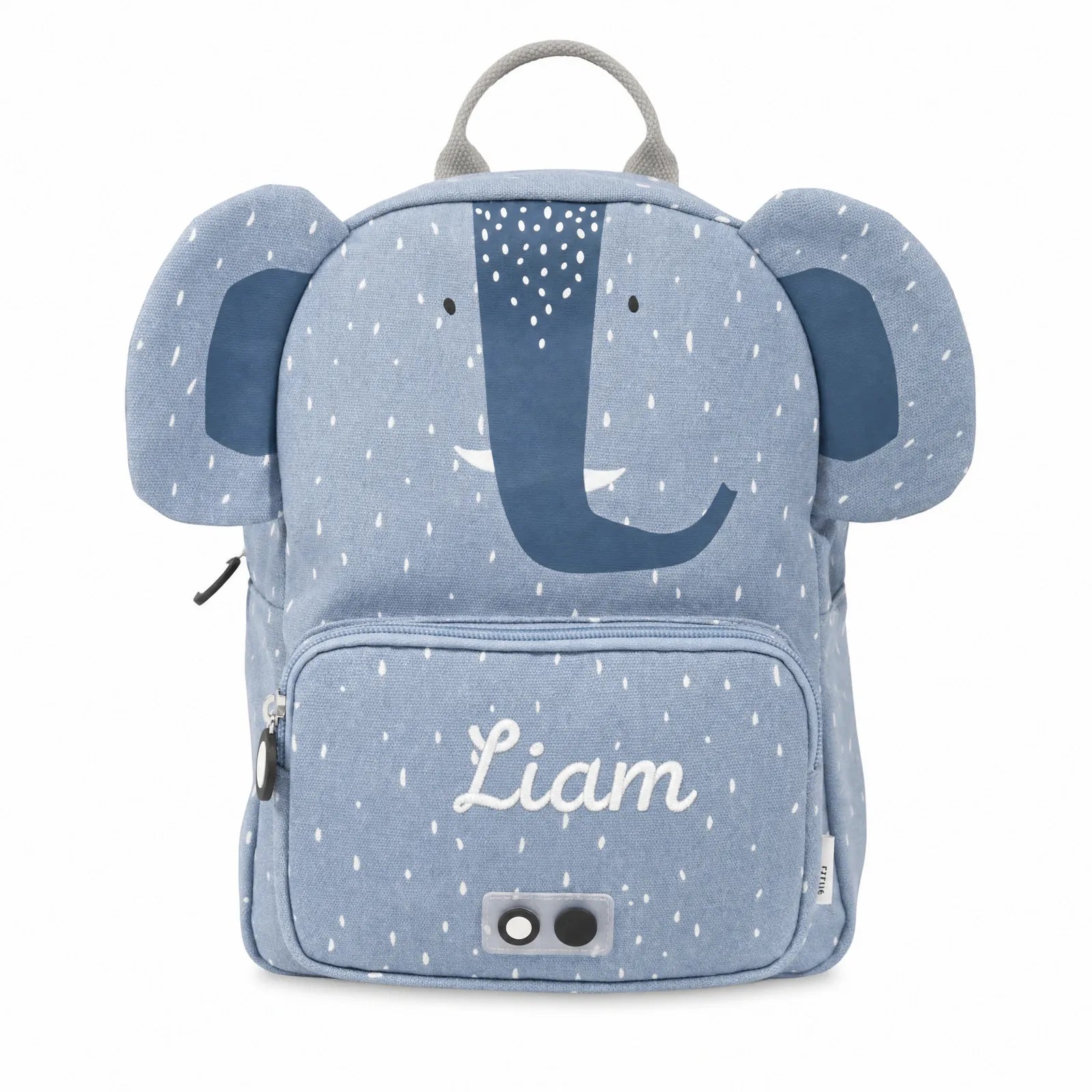 Sac à dos Éléphant, poche avant avec prénom brodé — Kidsmood