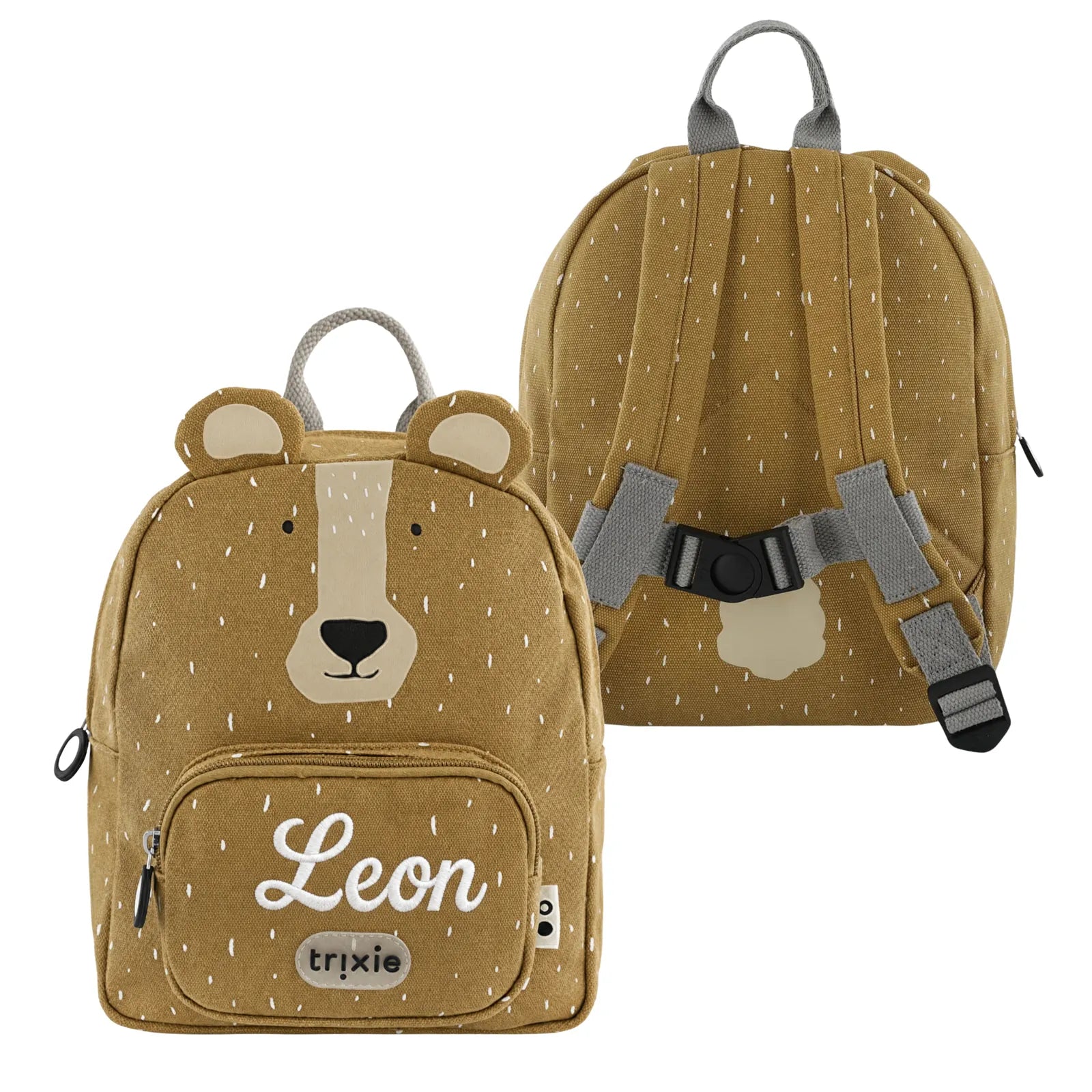 Sac à dos maternelle Trixie Ours personnalisé, prénom brodé — Kidsmood
