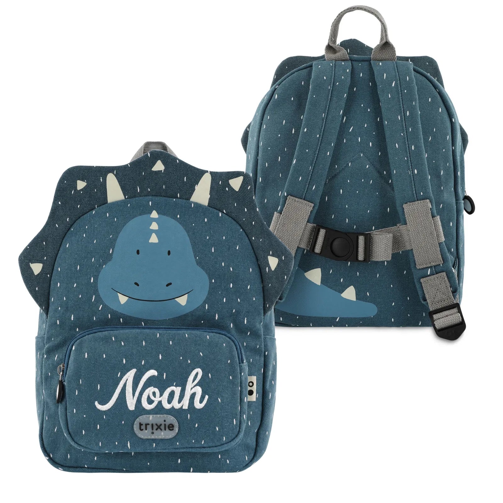 Sac à dos maternelle Trixie Tricératops personnalisé, prénom brodé — Kidsmood