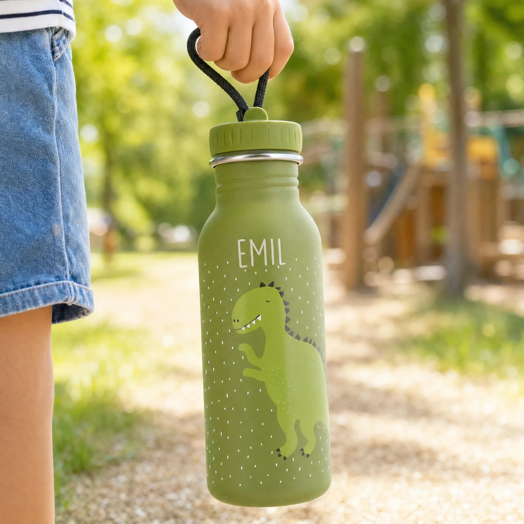 Gourde enfant motif Dino, idée cadeau personnalisée — Kidsmood