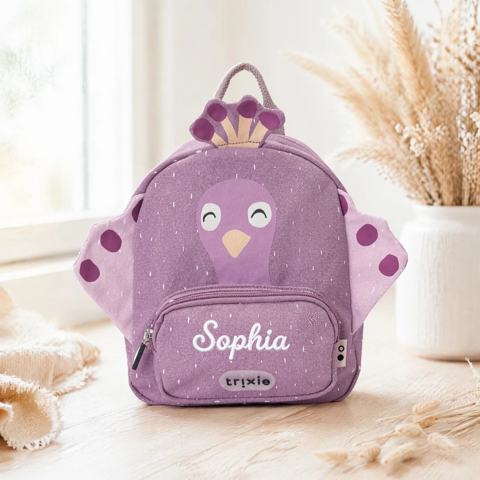 Sac à dos Paon Trixie en deux tailles (5,25 L et 7,5 L) — Kidsmood