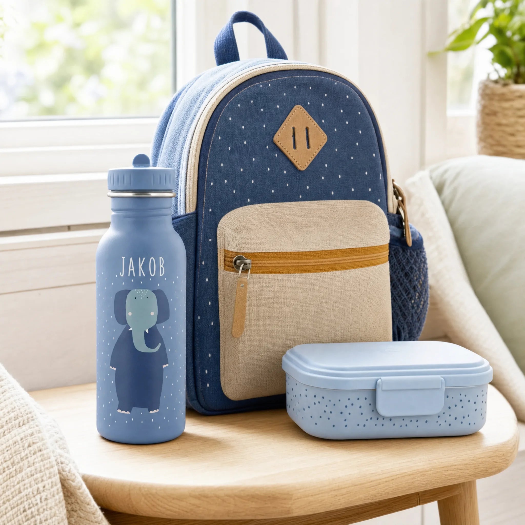 Gourde inox robuste, motif Éléphant — Kidsmood