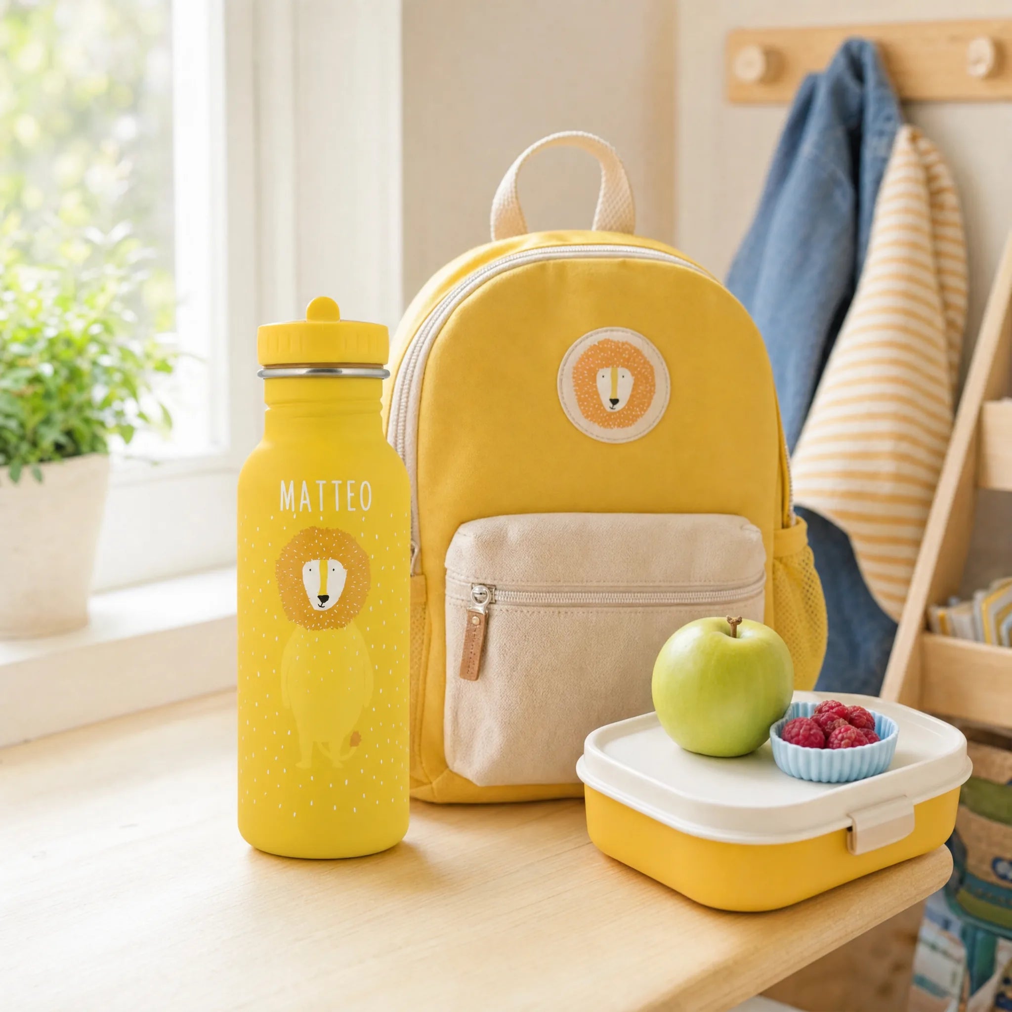 Gourde inox robuste, motif Lion — Kidsmood