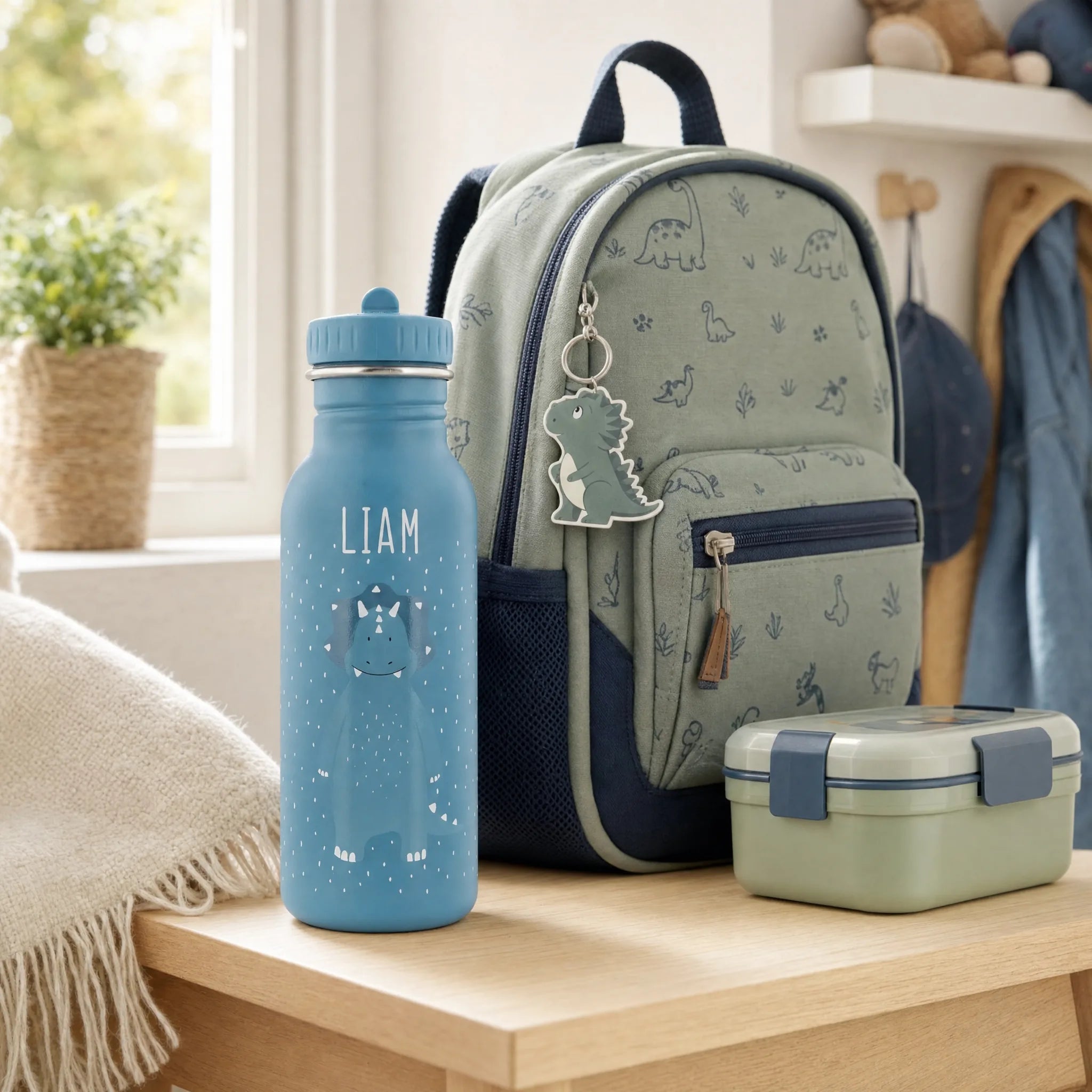 Gourde inox robuste, motif Tricératops — Kidsmood