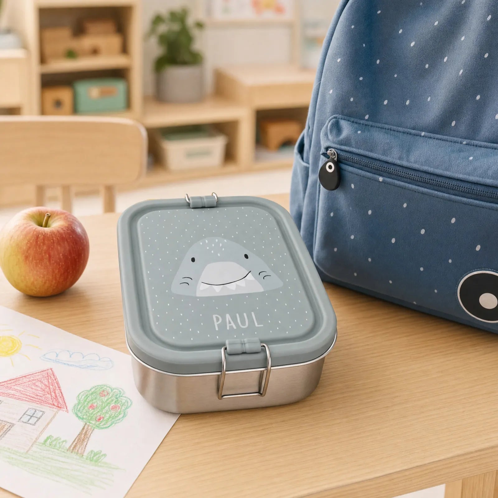 Lunch box inox enfant Requin personnalisée — Kidsmood