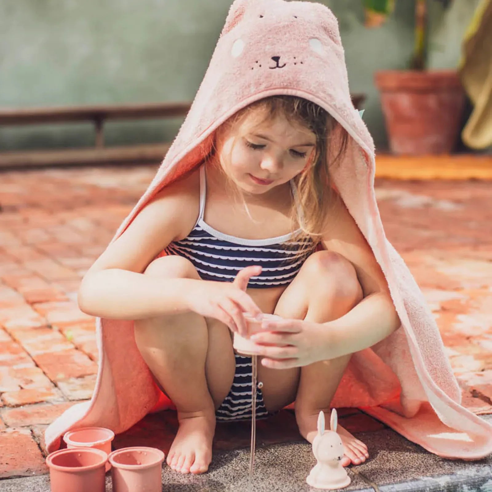 Cape de bain bébé Lapin en coton biologique doux — Kidsmood