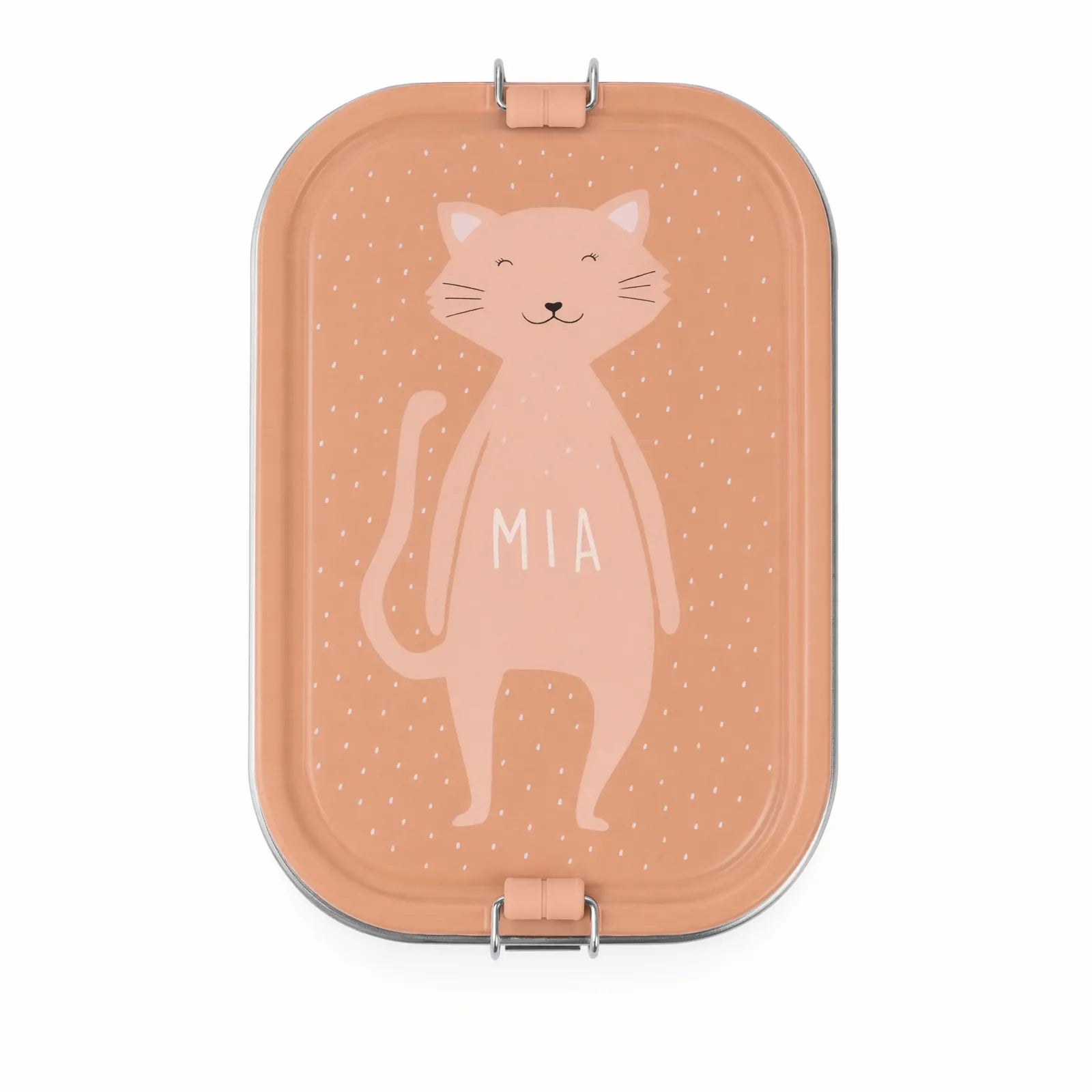 Boîte à goûter inox Chat pour les snacks — Kidsmood