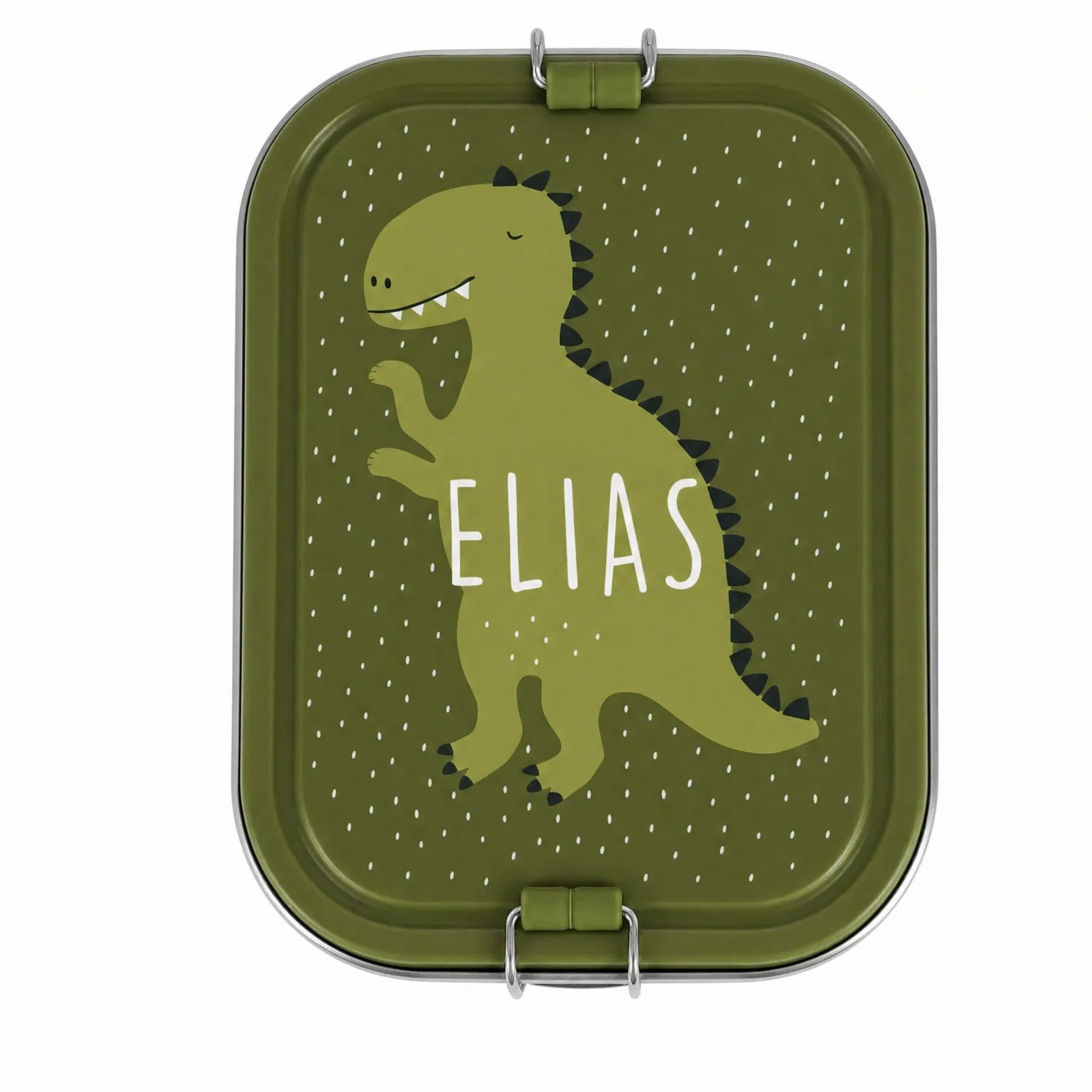Boîte à goûter inox Dino pour les snacks — Kidsmood