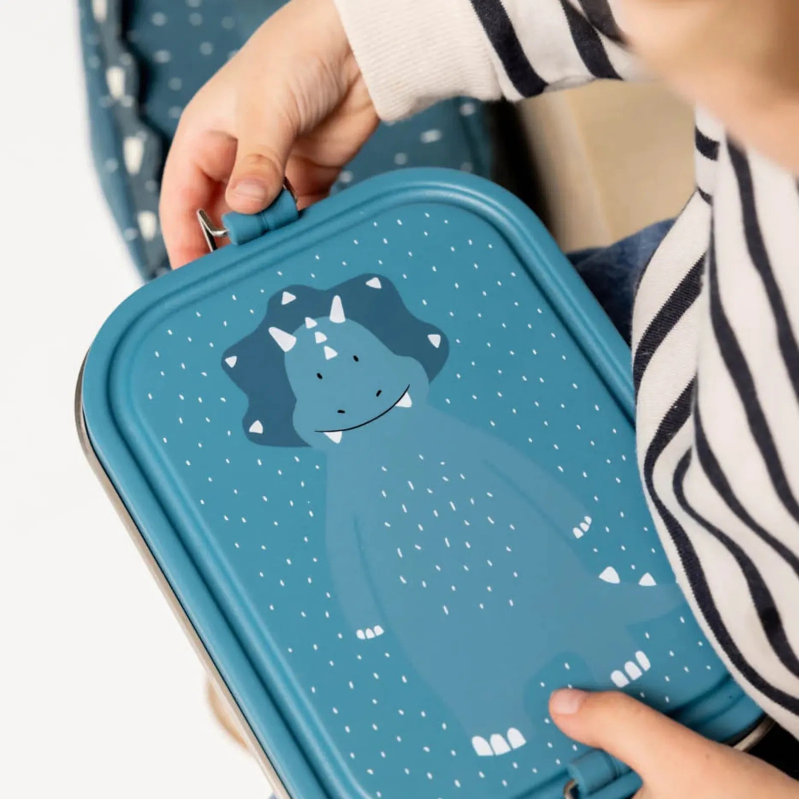 Boîte à goûter inox Tricératops pour les snacks — Kidsmood
