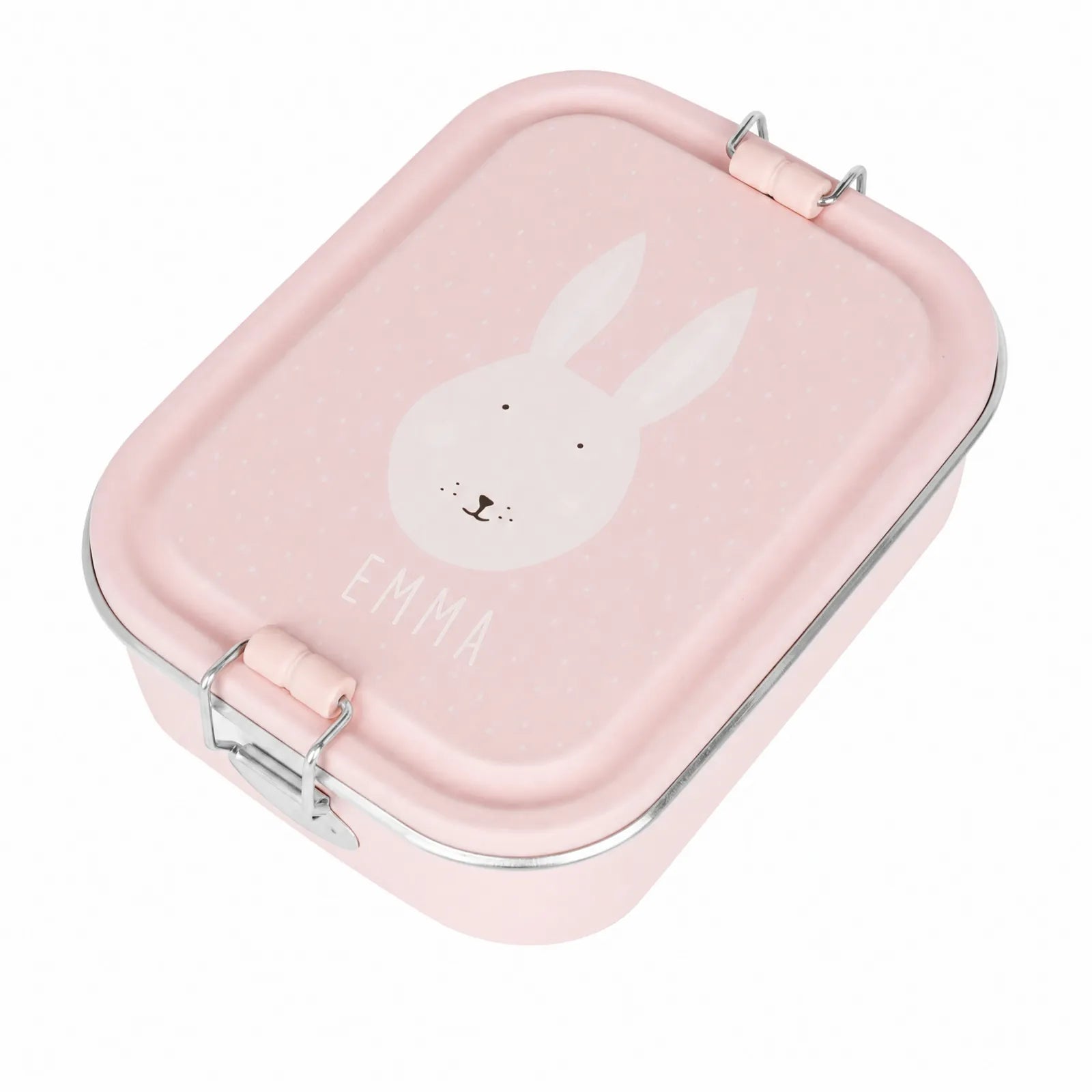 Boîte à goûter inox enfant Trixie Lapin, prénom en option — Kidsmood