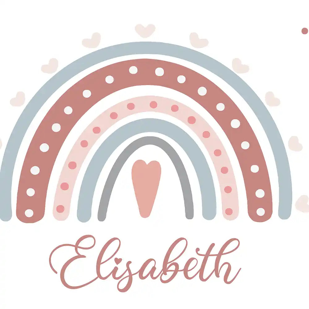 Motif Arc-en-ciel et cœur de la gourde personnalisée enfant — Kidsmood