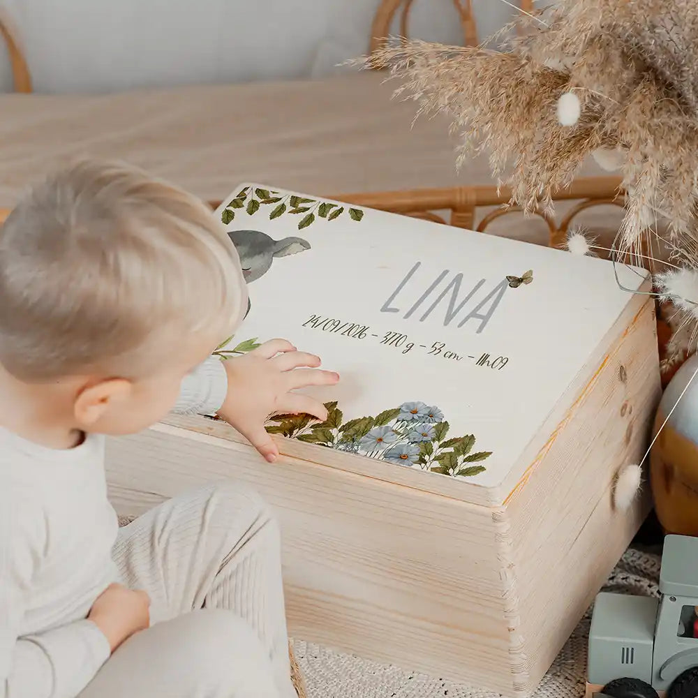 Boîte à souvenirs bébé personnalisée – Koala