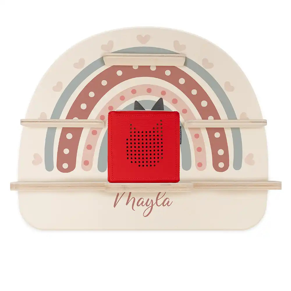 Étagère Toniebox personnalisée Arc-en-ciel 6 – étagère seule avec Toniebox 1, sans figurines