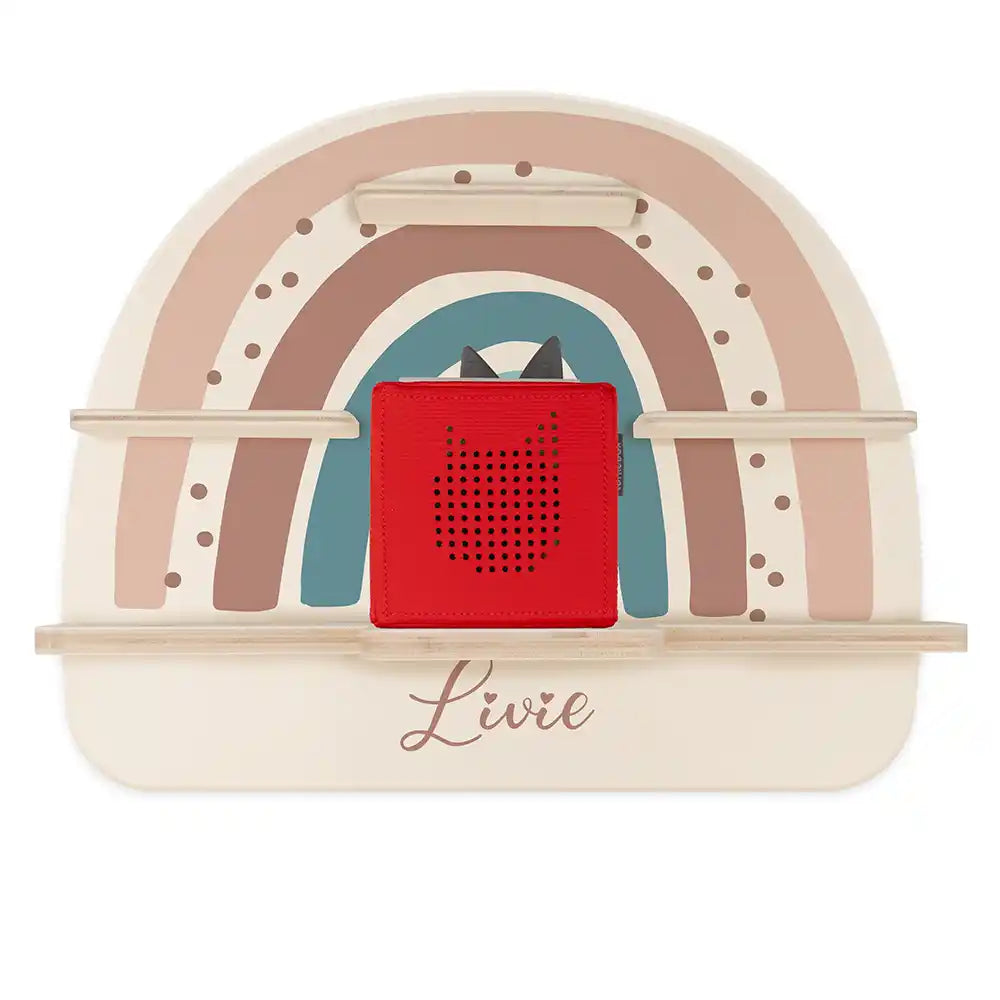 Étagère Toniebox personnalisée Arc-en-ciel 9 – étagère seule avec Toniebox 1, sans figurines