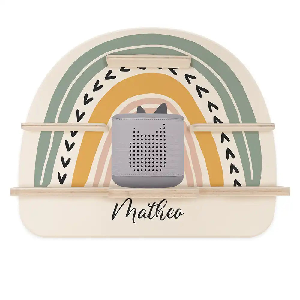 Étagère Toniebox personnalisée Arc-en-ciel 1 – étagère seule avec Toniebox 2